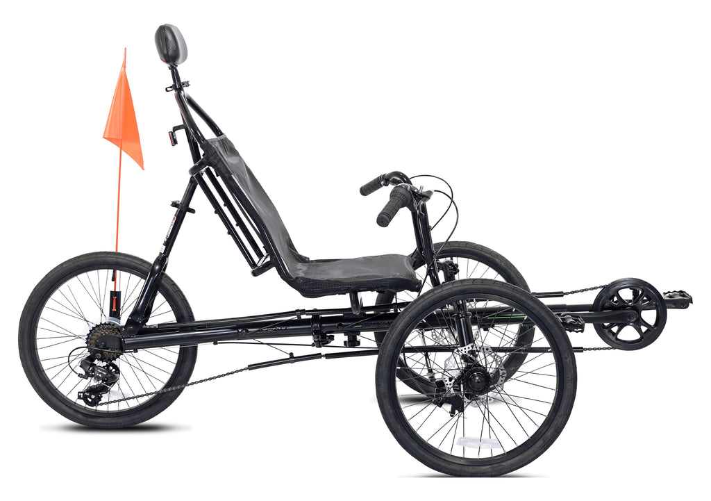 Kent 20" Unisex Cavalier Recumbent 3-Wheel Bike / Trike, Black