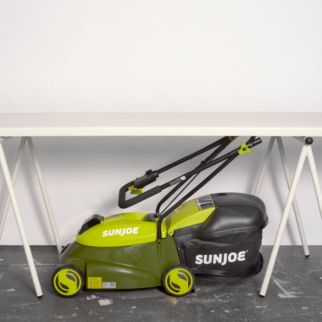 Sun Joe 28V Cordless 14" Brushless Push Lawn Mower, 3-Position, 4.0-Ah
