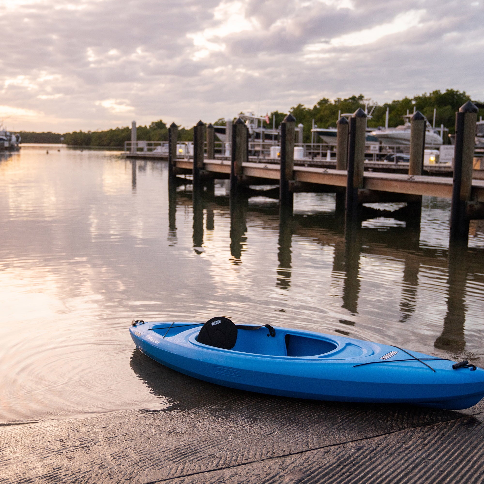 Lifetime Pacer 8 ft Sit-In Kayak (Paddle Included), Orange