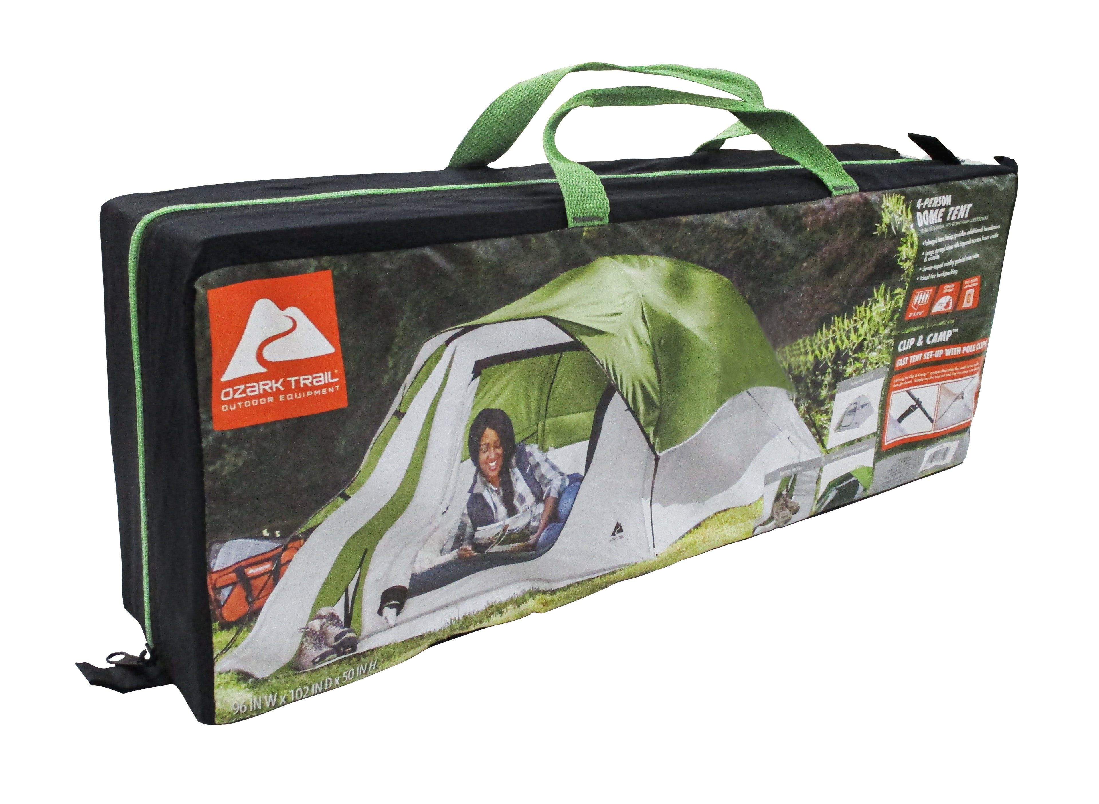 Ozark Trail, 8' x 8.5'x 50" 4-Person Clip & Camp Dome Tent