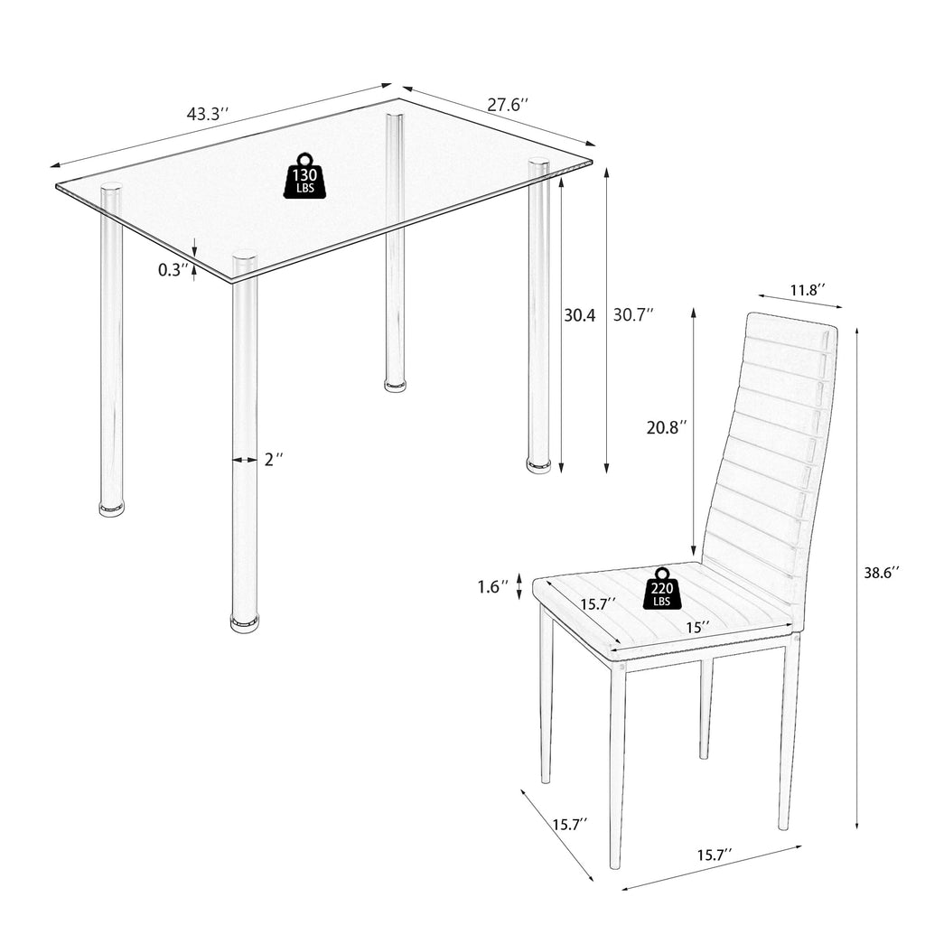 PAPROOS Dining Table Set for 4, Modern 5-Piece Kitchen Table Set with Faux Marble Top and Velvet Upholstery Chairs, Heavy Duty Dinette Sets for Breakfast Nook, Dining Room Table and Chairs, Gray