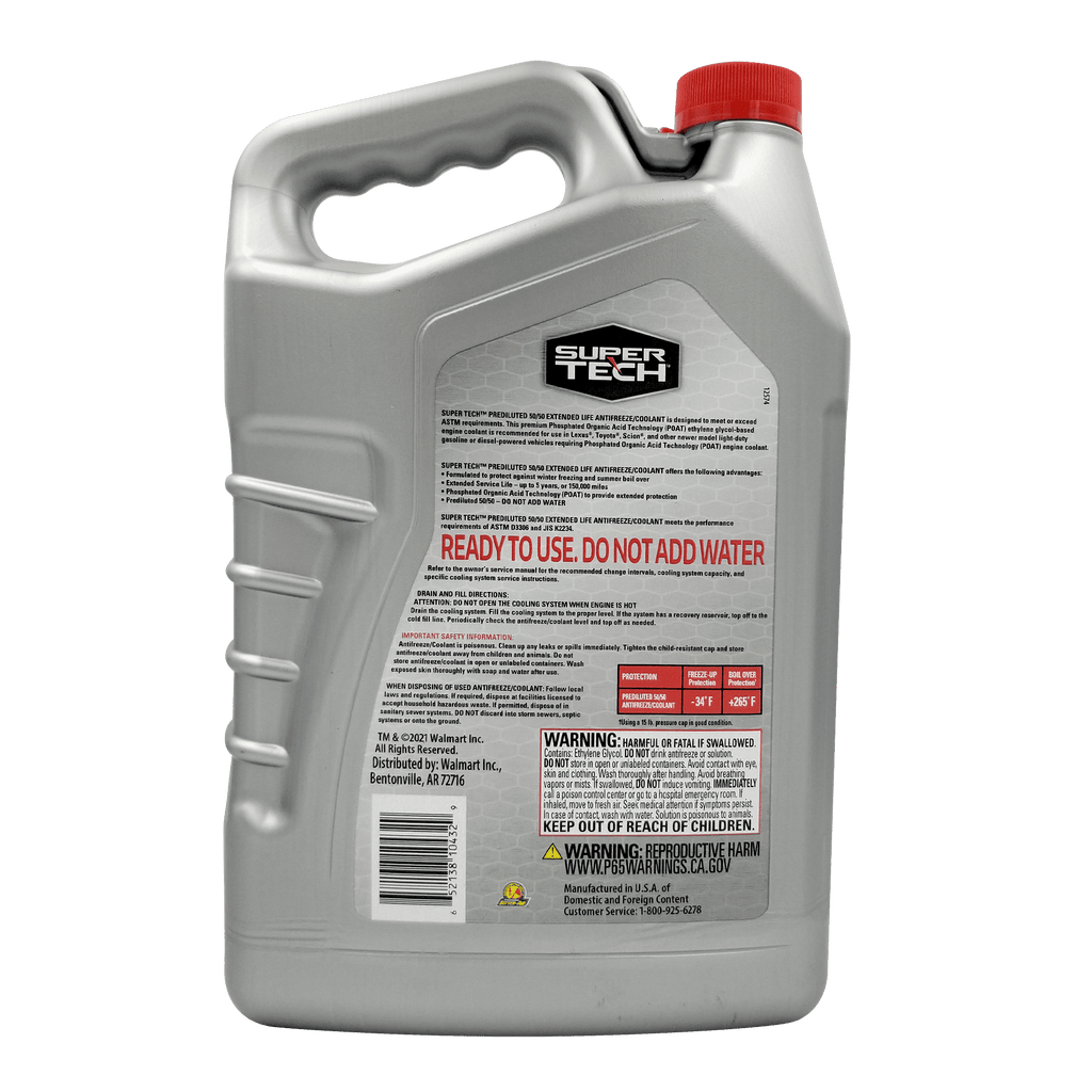 Super Tech OE Red Antifreeze Prediluted 50/50