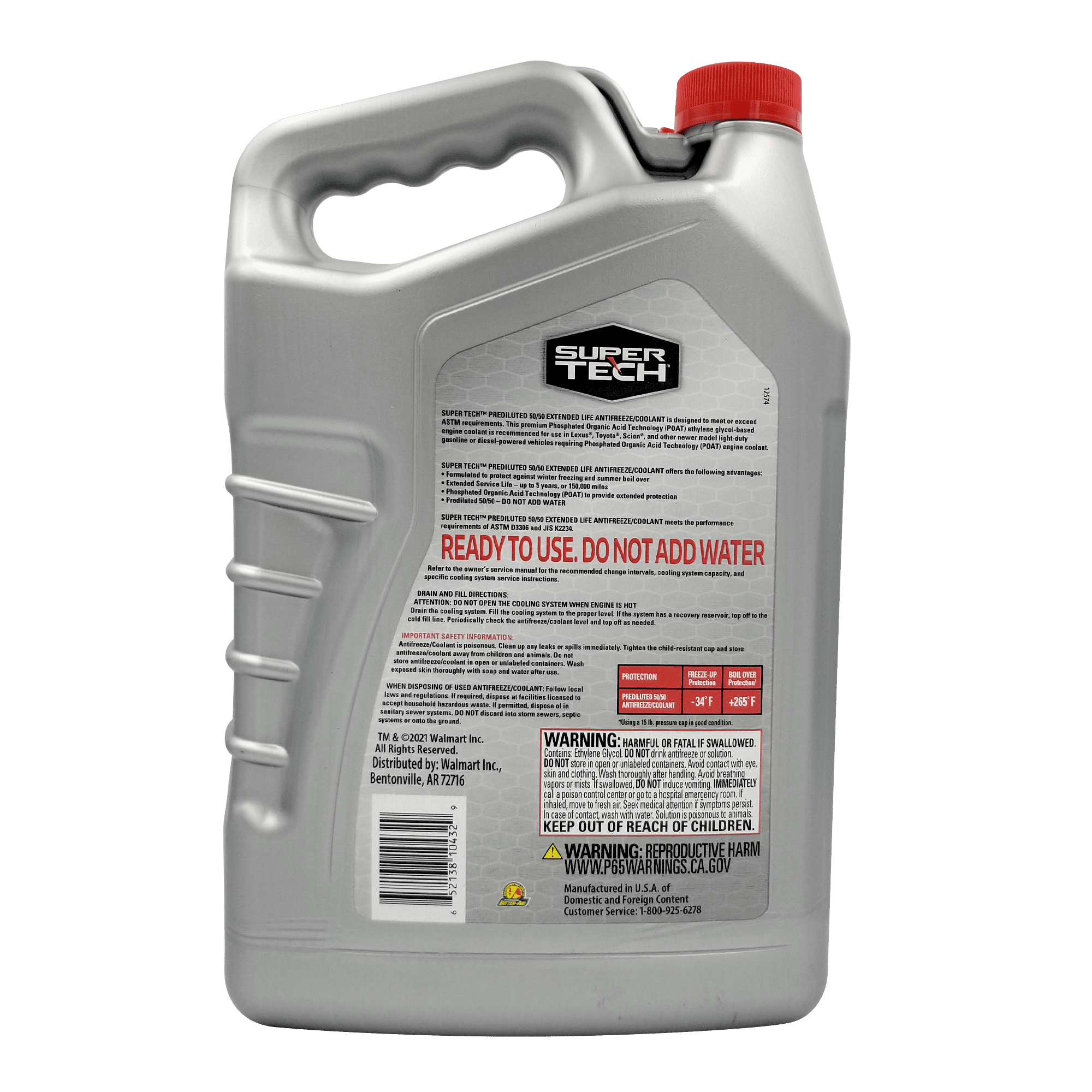 Super Tech OE Red Antifreeze Prediluted 50/50