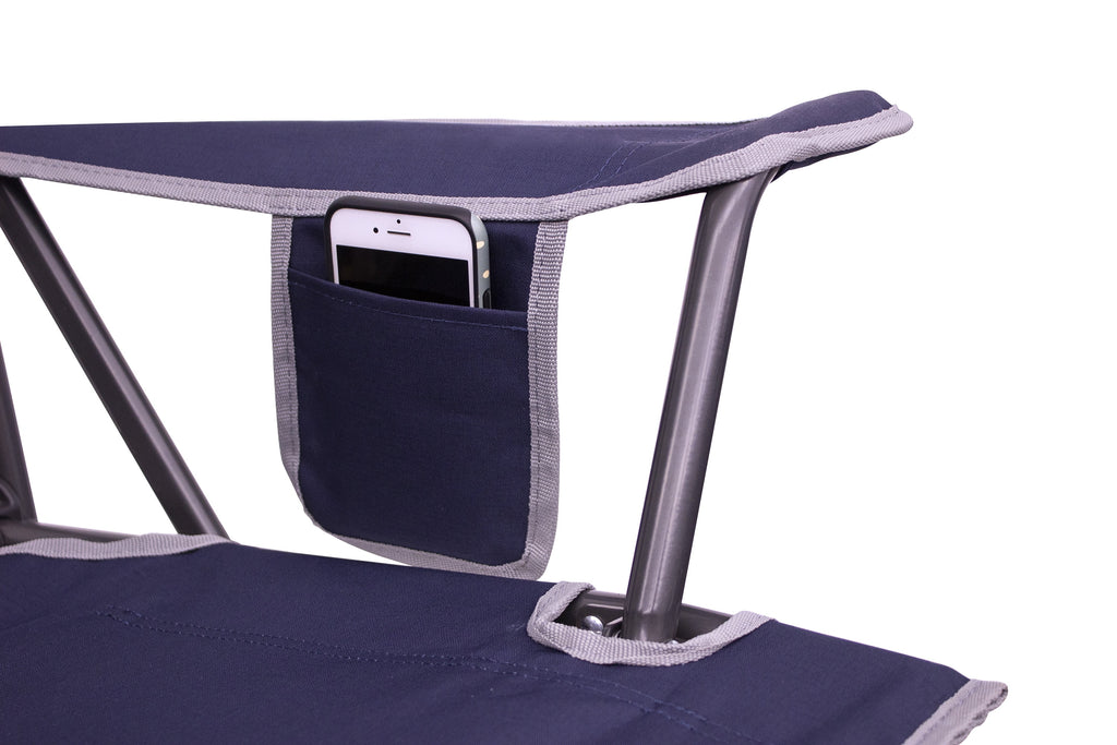 GCI Outdoor Comfort Pro Rocker Folding Rocking Camping Chair, Indigo