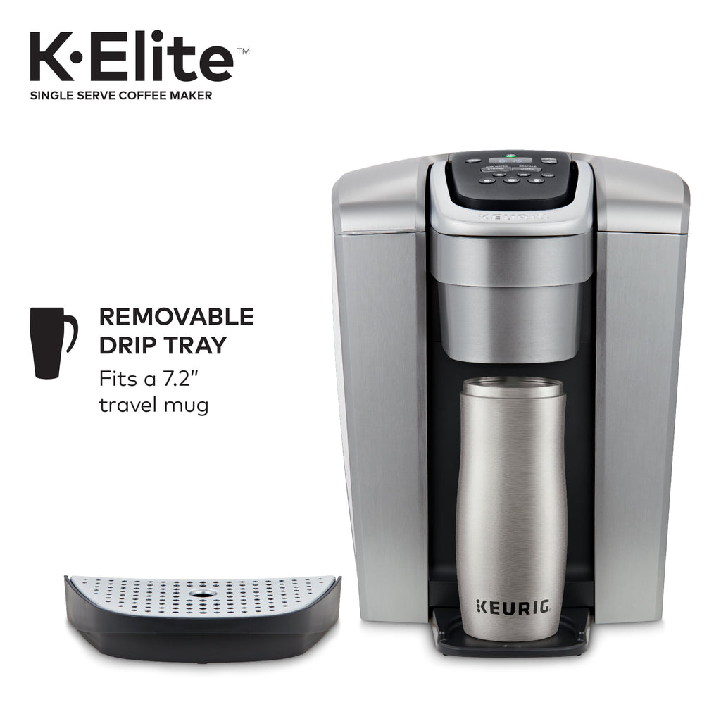 Keurig K-Elite Single-Serve K-Cup Pod Coffee Maker, Brushed Slate
