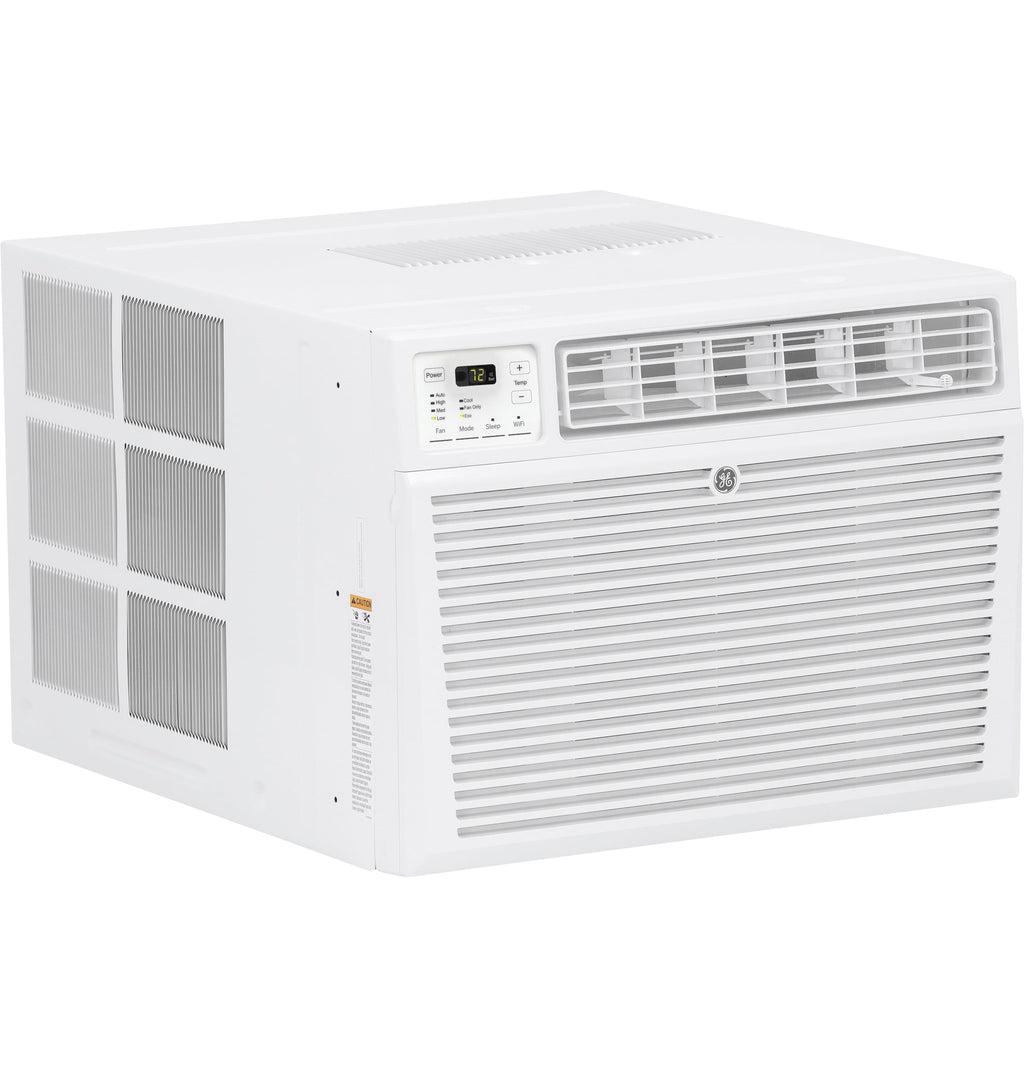 GE Appliances 8,000 BTU 115-Volt Smart Window Air Conditioner with Remote, AEN08LZ, Black