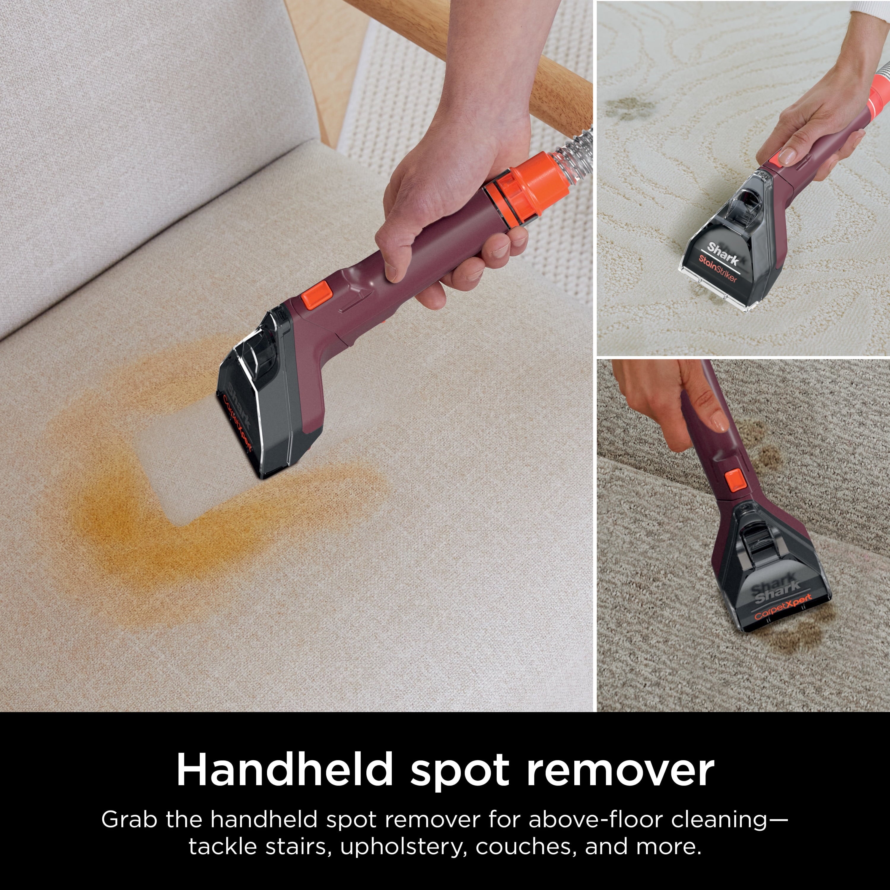 Shark CarpetXpert Upright Carpet & Upholstery Cleaner, Built-In Spot & Stain Eliminator, Carpet Shampooer, EX150, Magenta