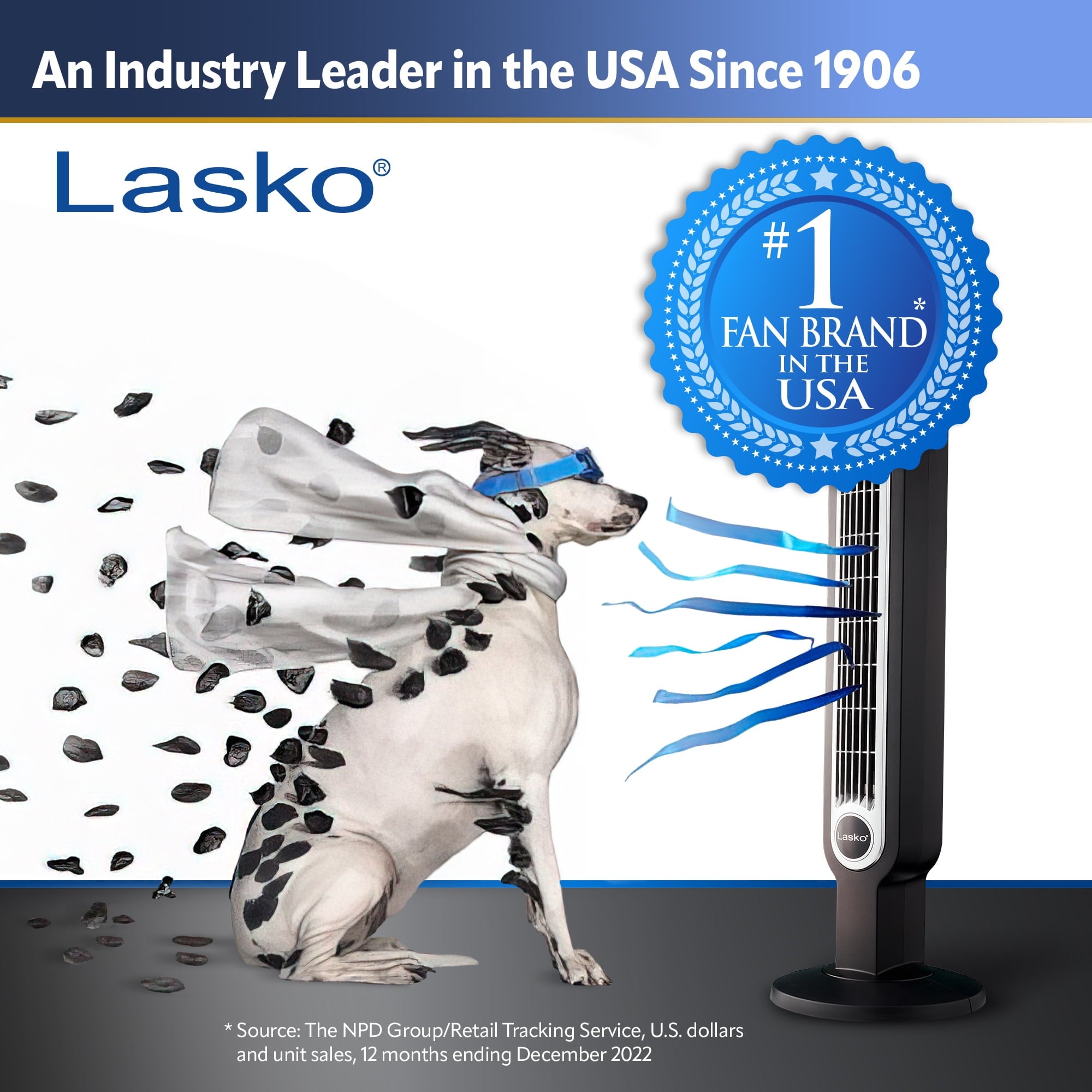 Lasko 16" Oscillating Adjustable Pedestal Fan with 3-Speeds, 47" H, Black, S16500, New