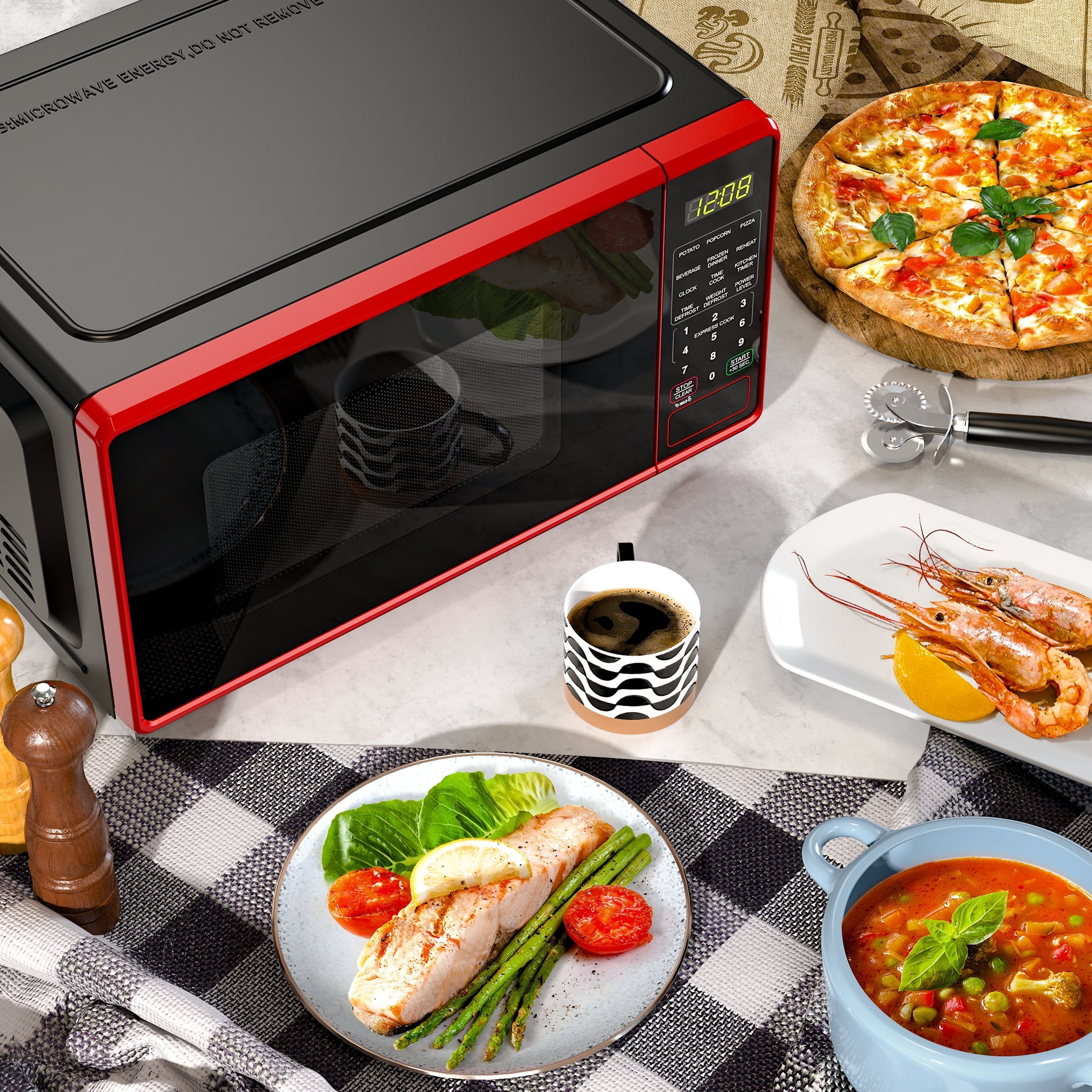 Mainstays 0.7 cu. ft. Countertop Microwave Oven, 700 Watts, White, New