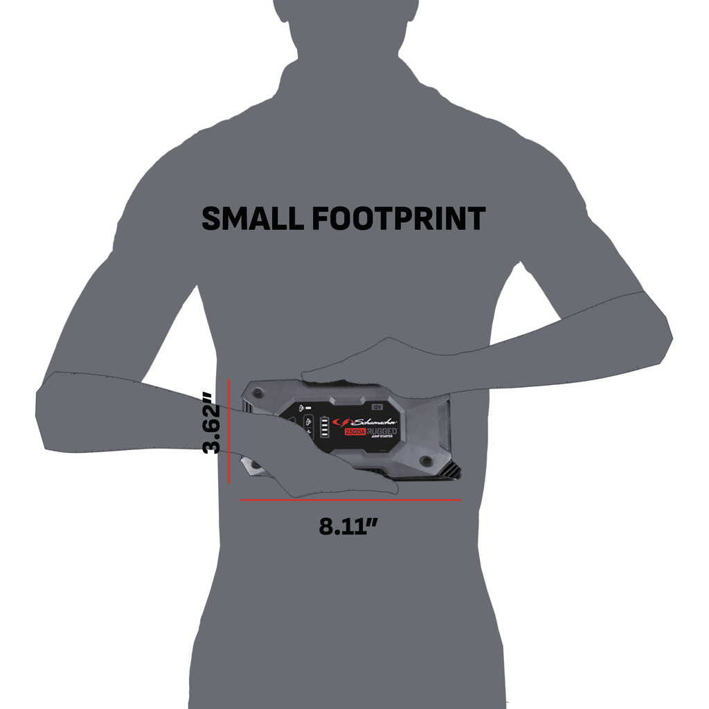 Schumacher 2500A Rugged Jump Starter and Portable Power Pack 12V DC car charger