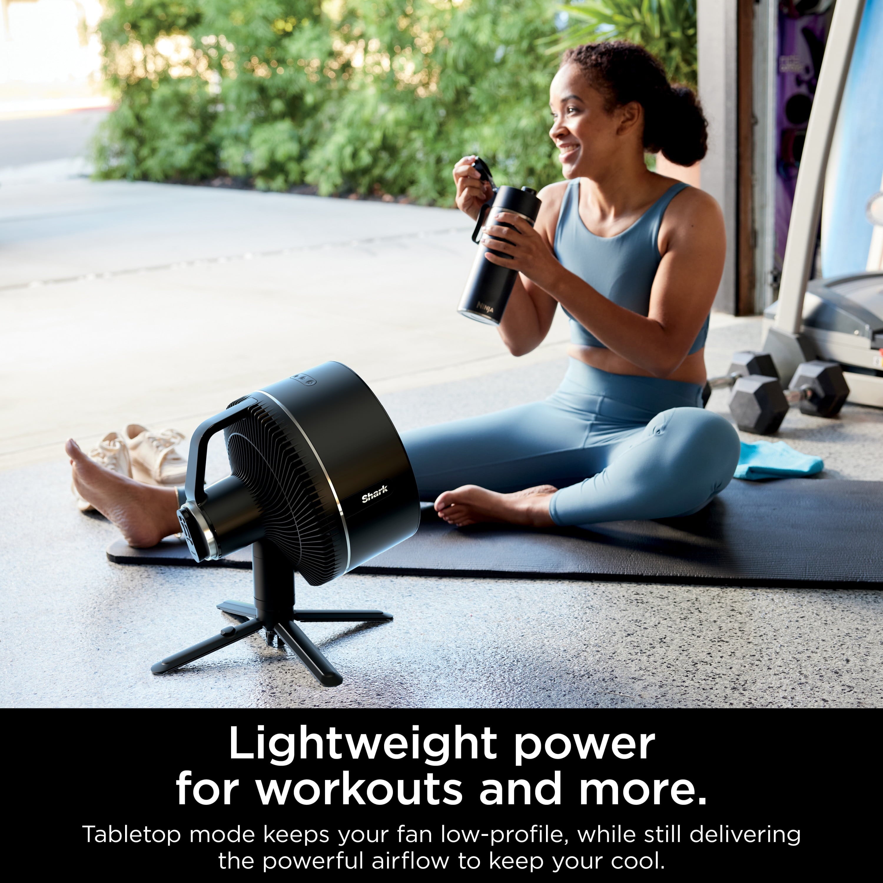 Shark FlexBreeze High-Velocity Cordless & Corded, Outdoor & Indoor Fan, Pedestal (37") to Tabletop (16"),FA200