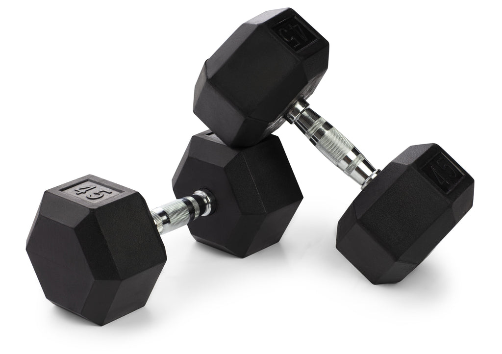 Weider, 25lb Rubber Hex Dumbbell, Single