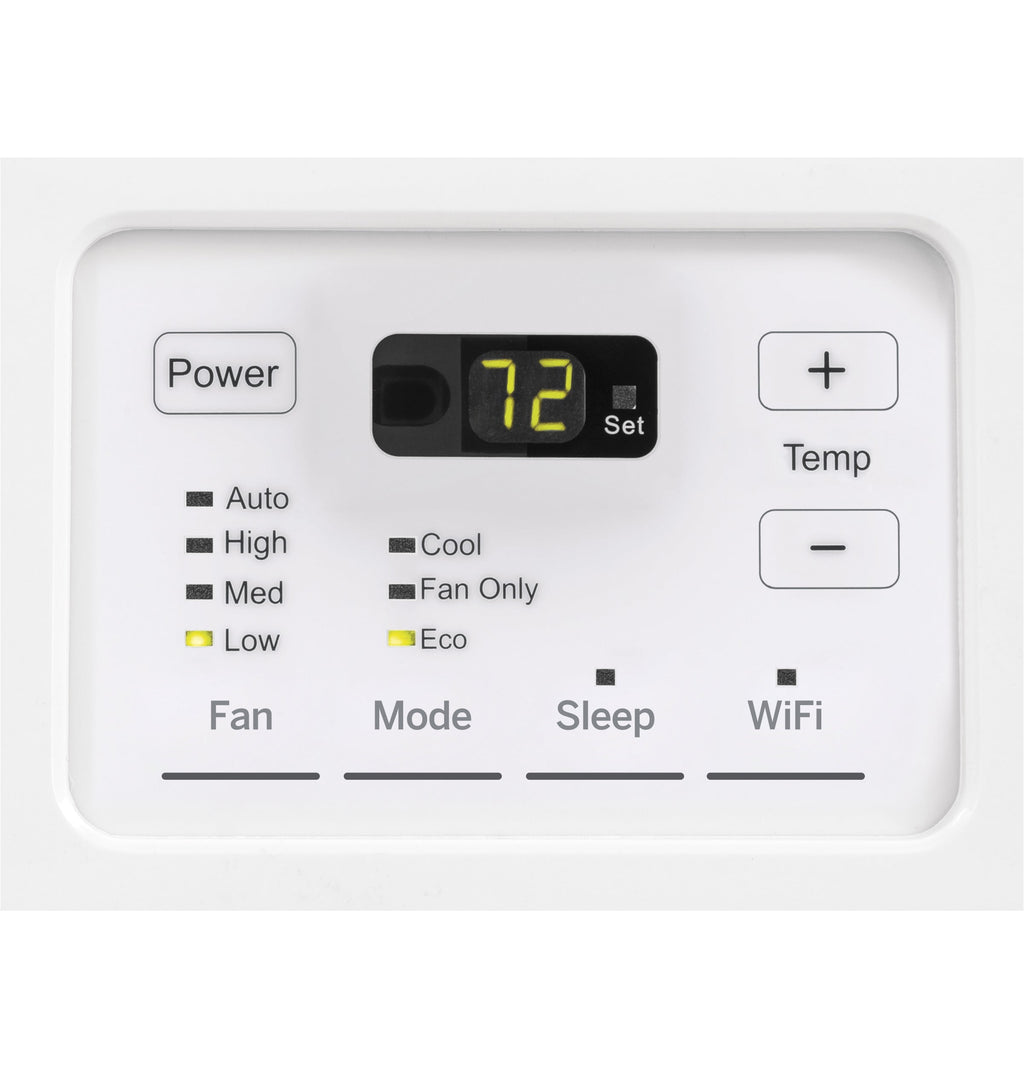 GE Appliances 8,000 BTU 115-Volt Smart Window Air Conditioner with Remote, AEN08LZ, Black