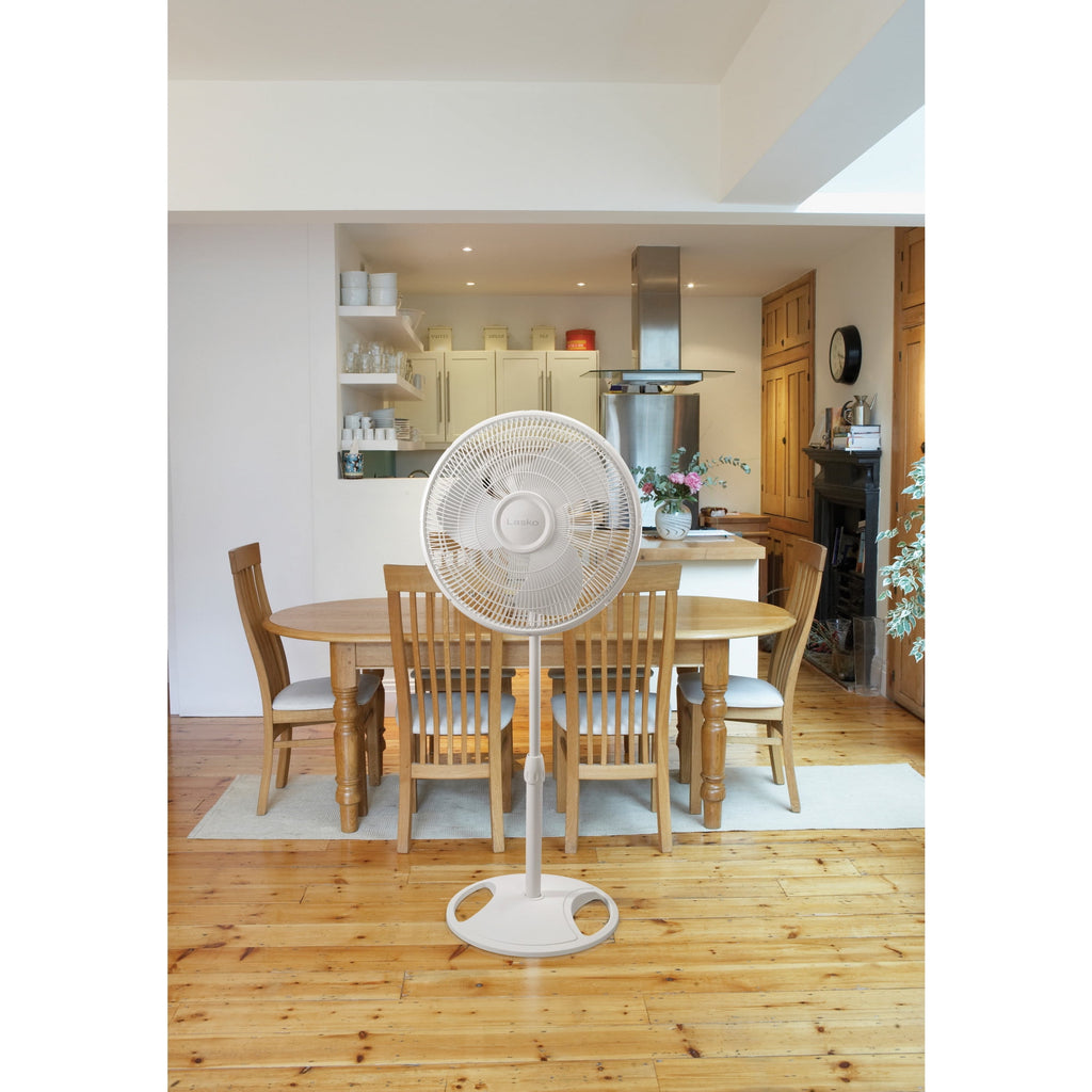 Lasko 16" Oscillating Adjustable Pedestal Fan with 3-Speeds, 47" H, Black, S16500, New