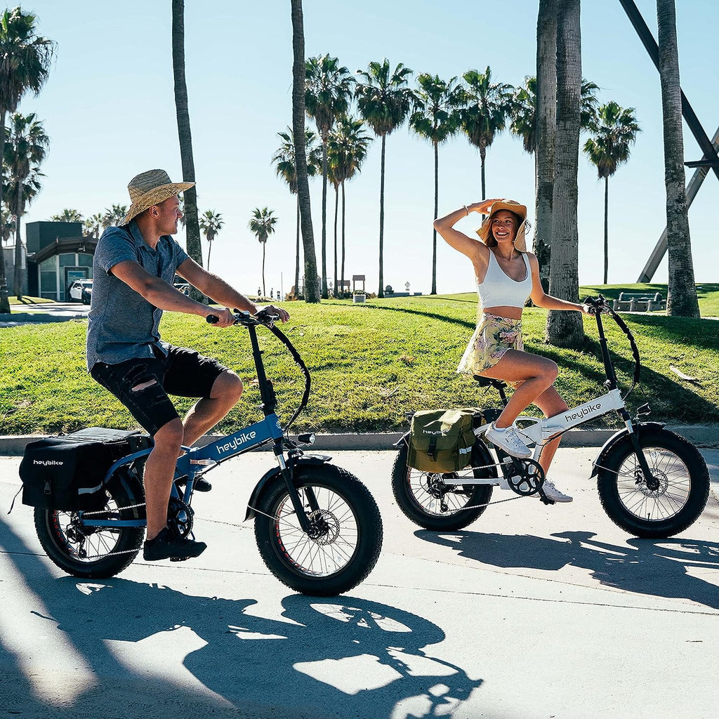 Heybike Mars Electric Bike for Adults, Foldable 20" x 4.0 Fat Tire Electric Bicycle with 500W Motor, 48V 12.5AH Removable Battery, Shimano 7 Speed Commuting Hybrid Ebike