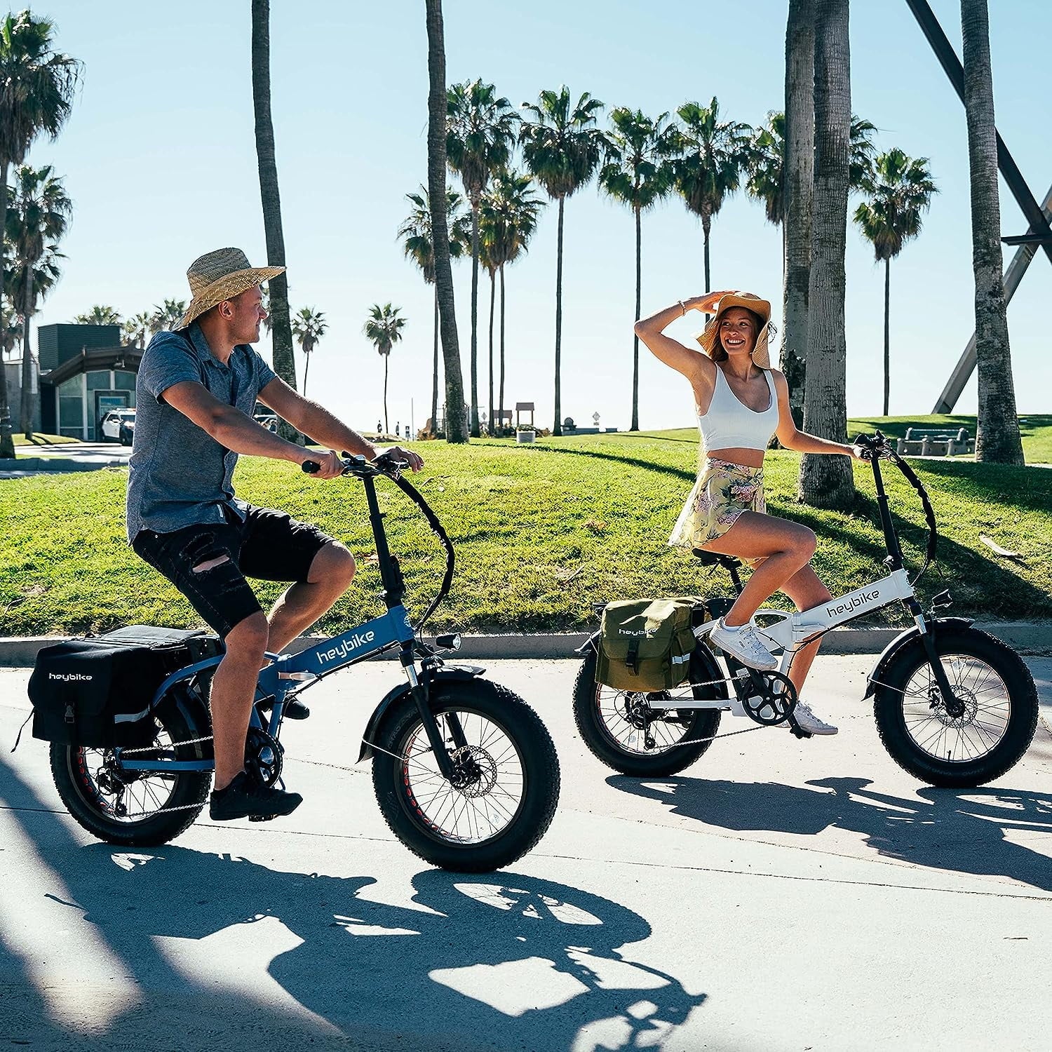 Heybike Mars Electric Bike for Adults, Foldable 20" x 4.0 Fat Tire Electric Bicycle with 500W Motor, 48V 12.5AH Removable Battery, Shimano 7 Speed Commuting Hybrid Ebike