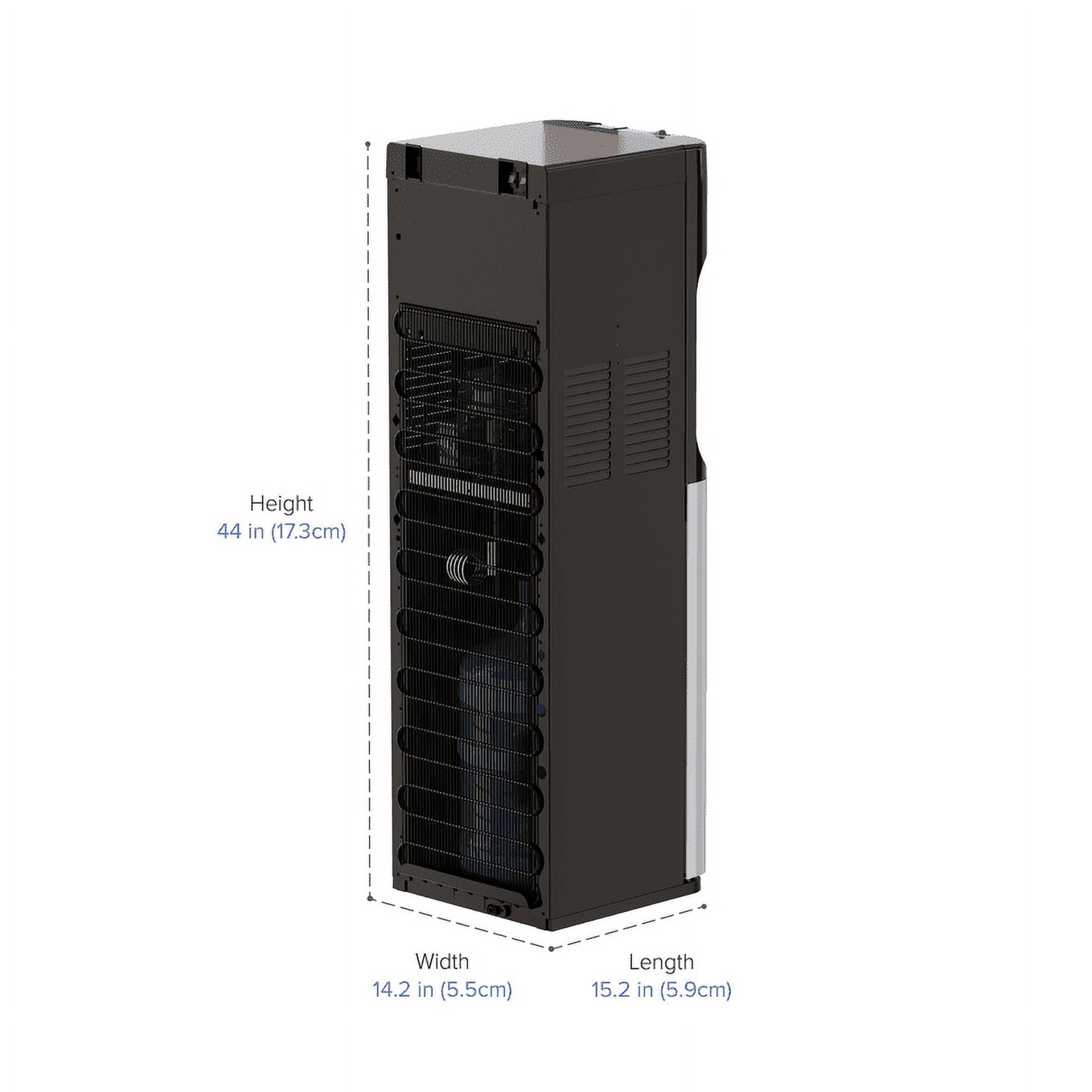 Brio Bottom Load Water Cooler Dispenser with Hot, Cold and Room Temperature Water, Height 41.4"
