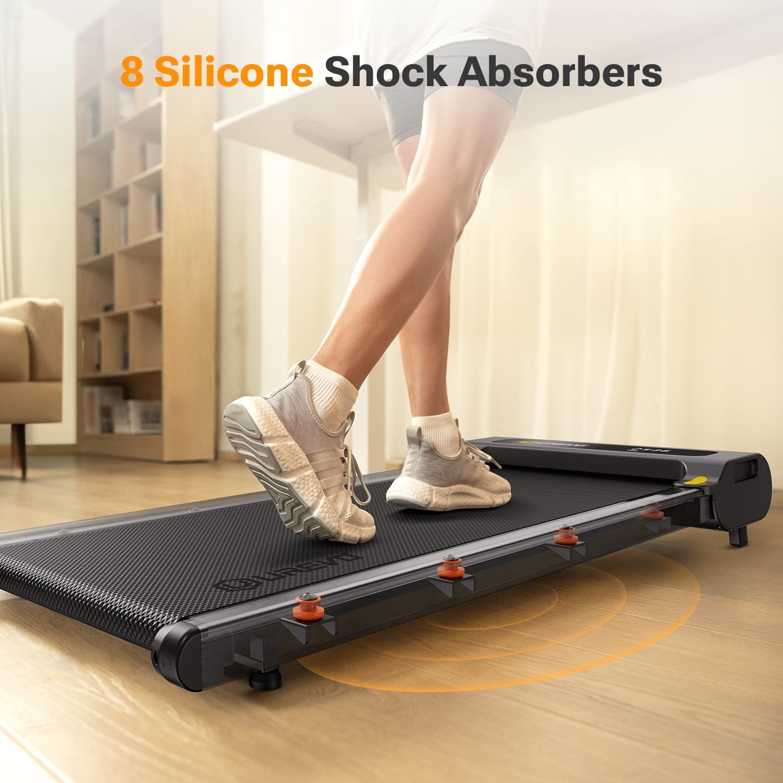 Walking Pad 2 in 1 Under Desk Treadmill with Remote Control Mini Portable Treadmill for Home Office
