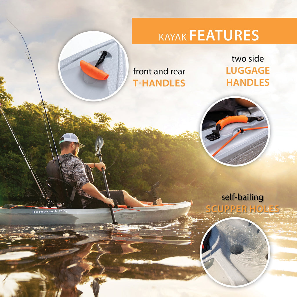 Lifetime Tamarack Pro 123 inch Sit-on-Top Kayak, Eclipse Fusion (91058)