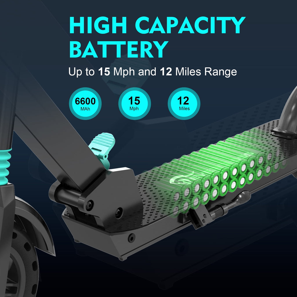 EVERCROSS E8 Electric Scooter - 8" Tires, 350W Motor up to 15 MPH & 12 Miles, 3 Speed Modes Foldable Commuter Electric Scooter
