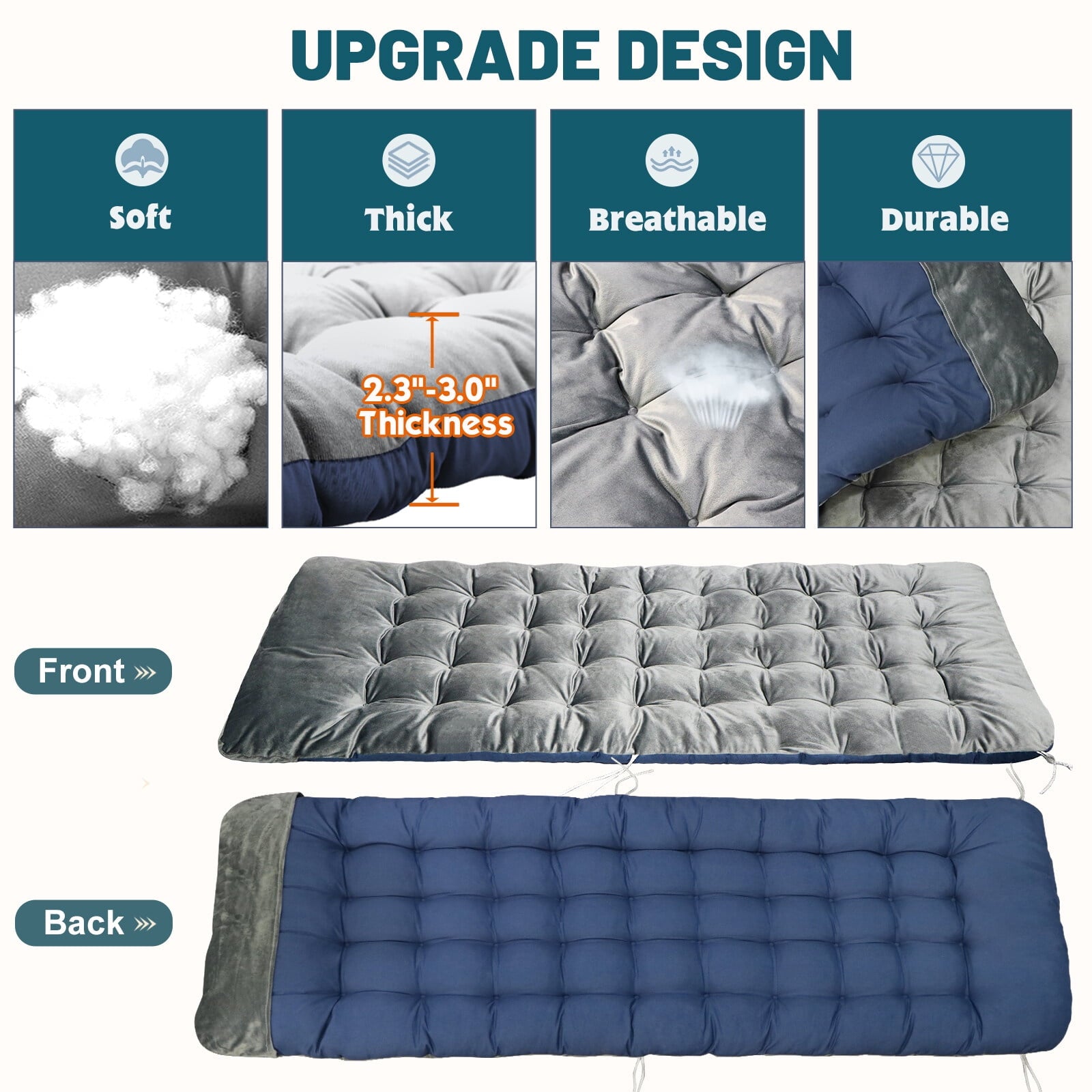 MOPHOTO 75" Portable Folding Bed for Adults, Rollaway Guest Bed Sleeping Cot with Mattress, Heavy Duty Outdoor Camping Cot with Carry Bag