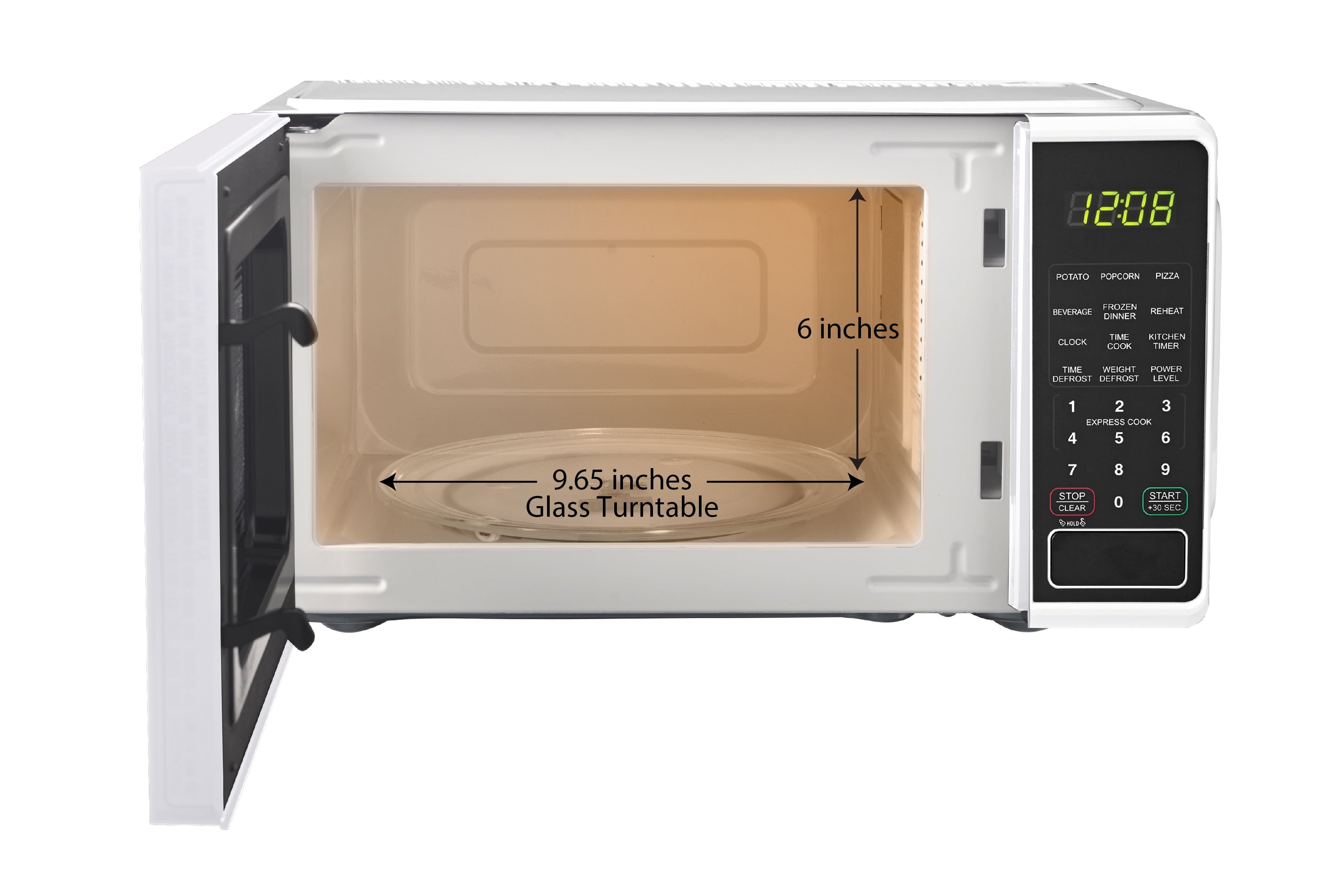 Mainstays 0.7 cu. ft. Countertop Microwave Oven, 700 Watts, White, New