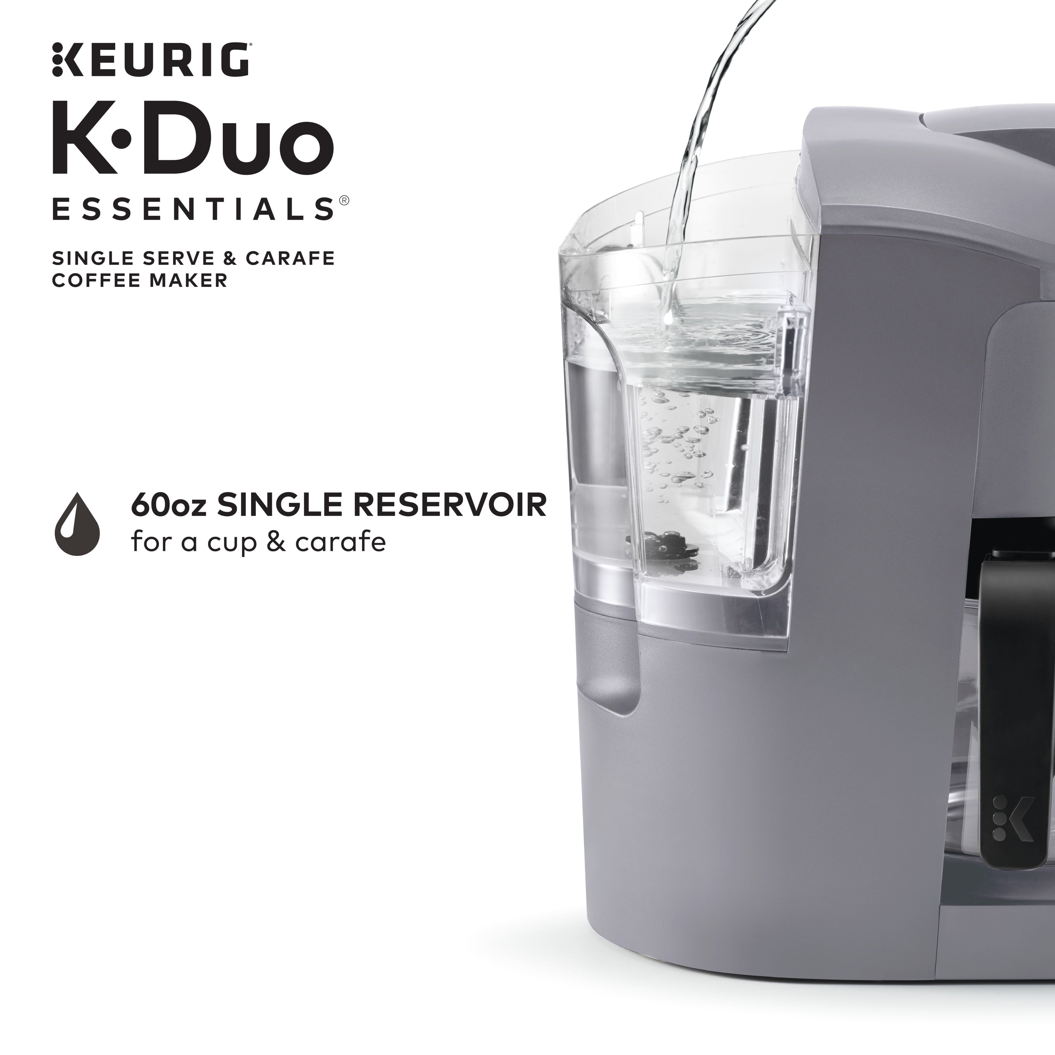 Keurig K-Duo Essentials Black Single-Serve K-Cup Pod Coffee Maker, Black