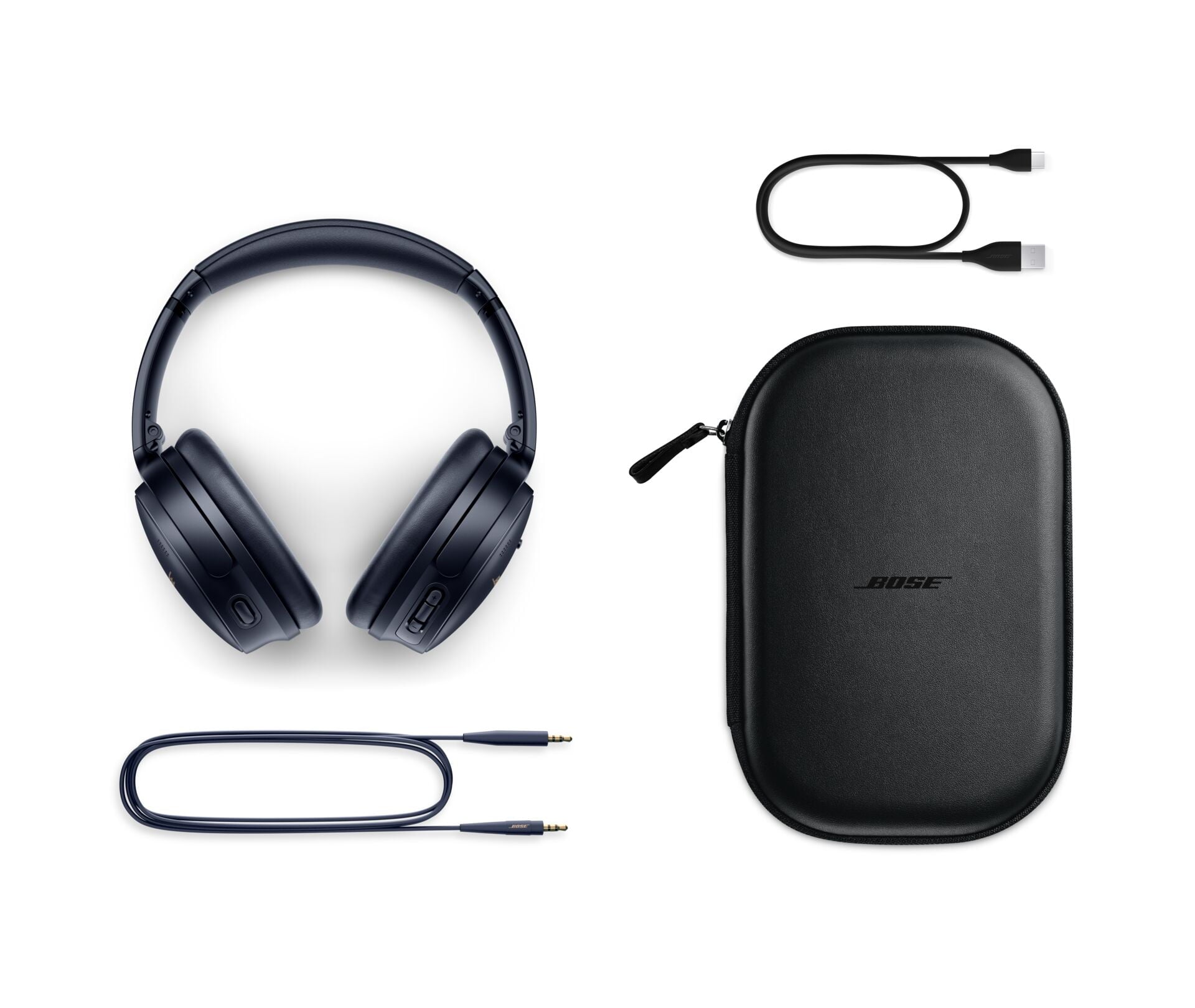 Bose QuietComfort 45 Headphones Noise Cancelling Over-Ear Wireless Bluetooth Earphones, Black