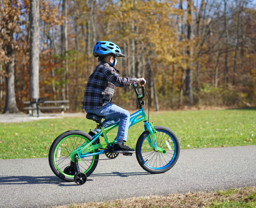 Genesis 18" Glitch Boy's BMX Bike, Blue/Green