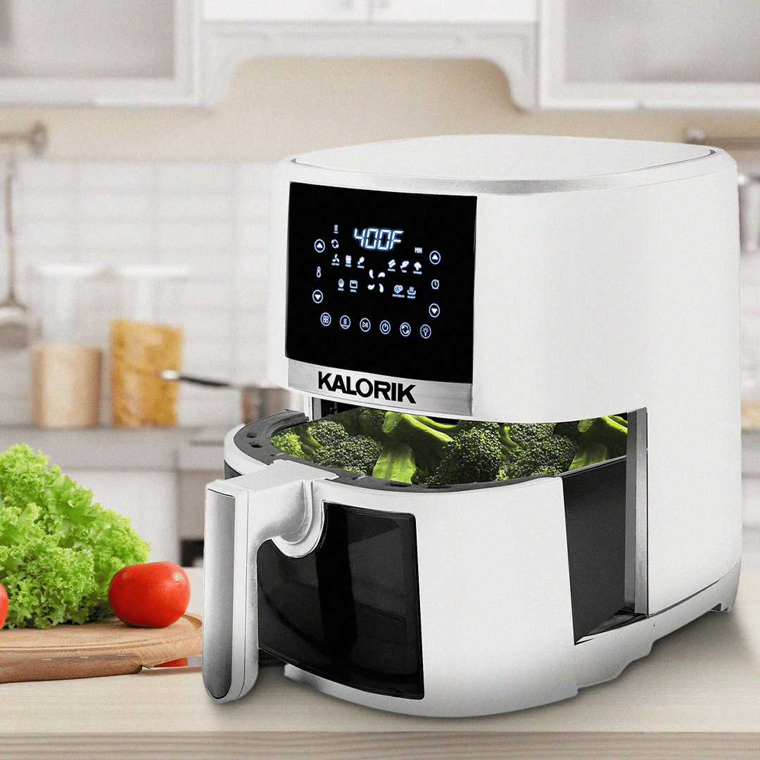 Kalorik® 5 Quart Air Fryer with Ceramic Coating and Window, New, 13.5 in