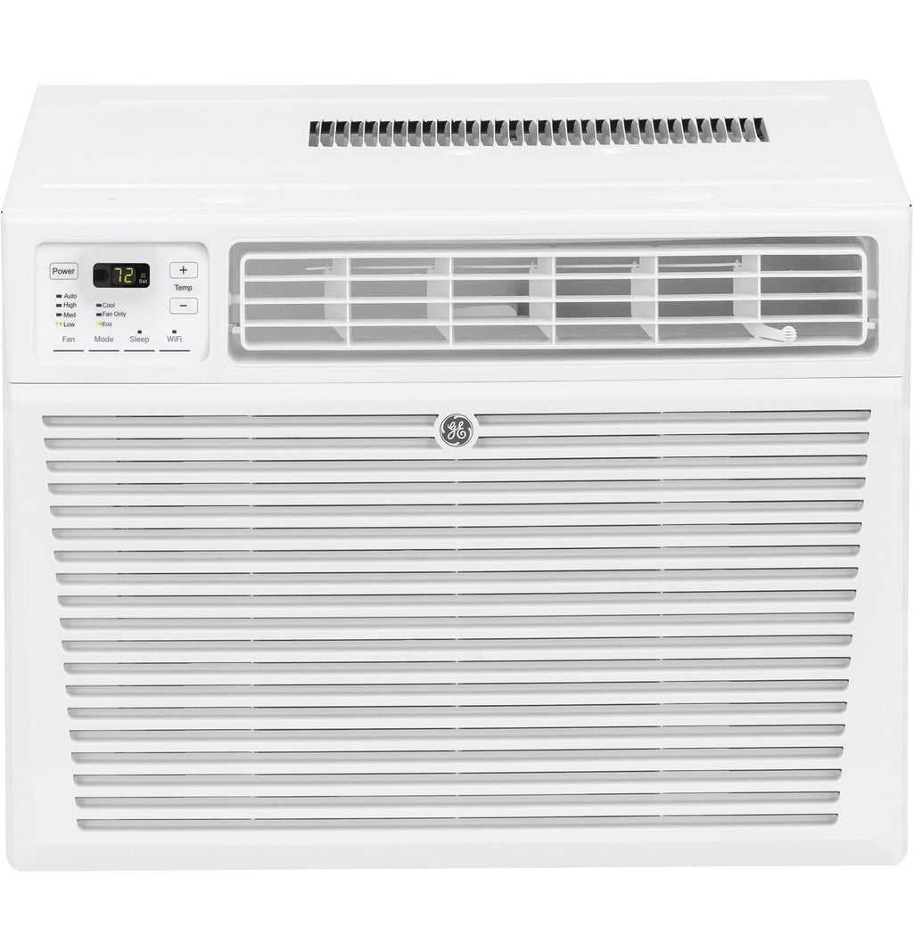 GE Appliances 8,000 BTU 115-Volt Smart Window Air Conditioner with Remote, AEN08LZ, Black