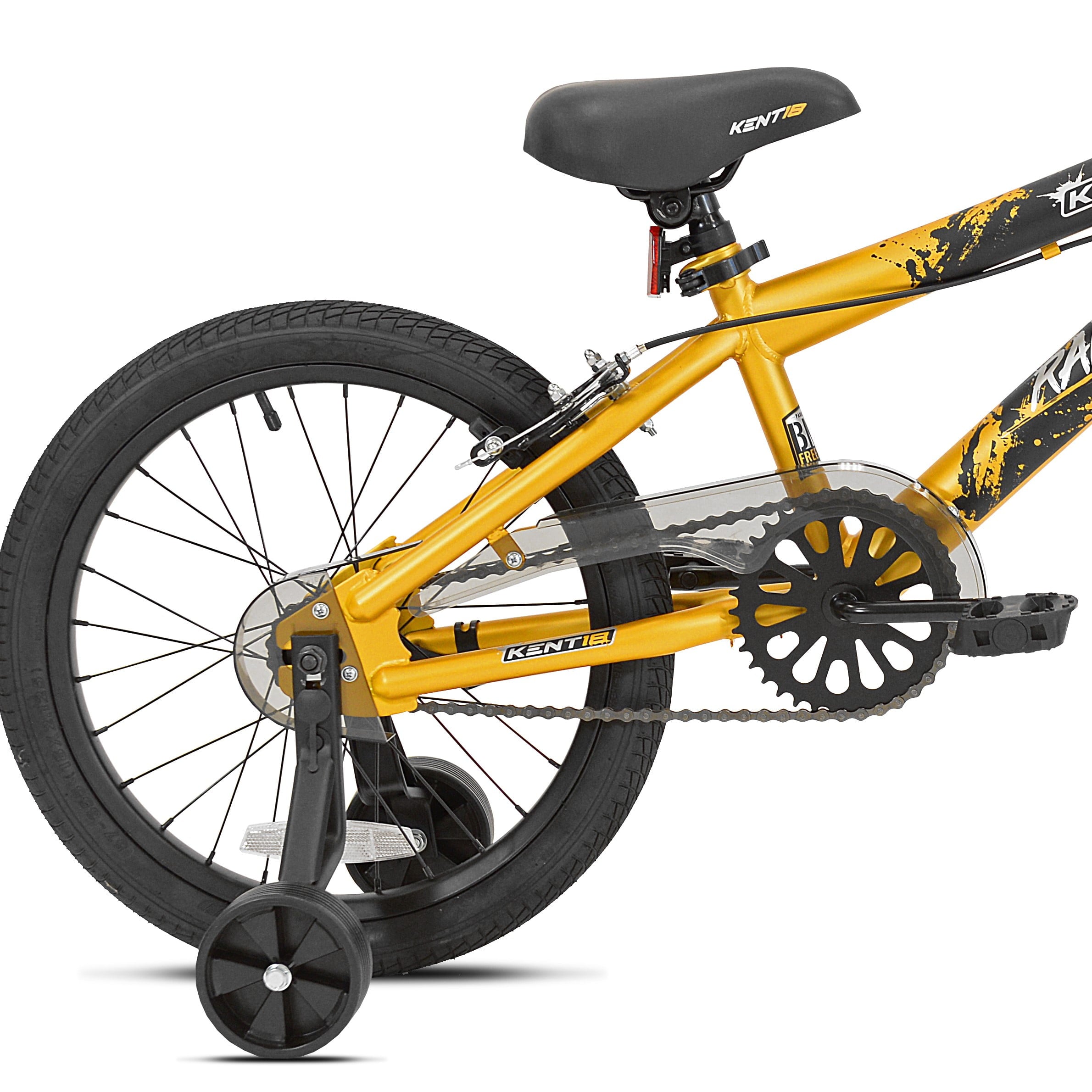 Kent Bicycle 18 In. Rampage Boy's Bike, Gold and Black