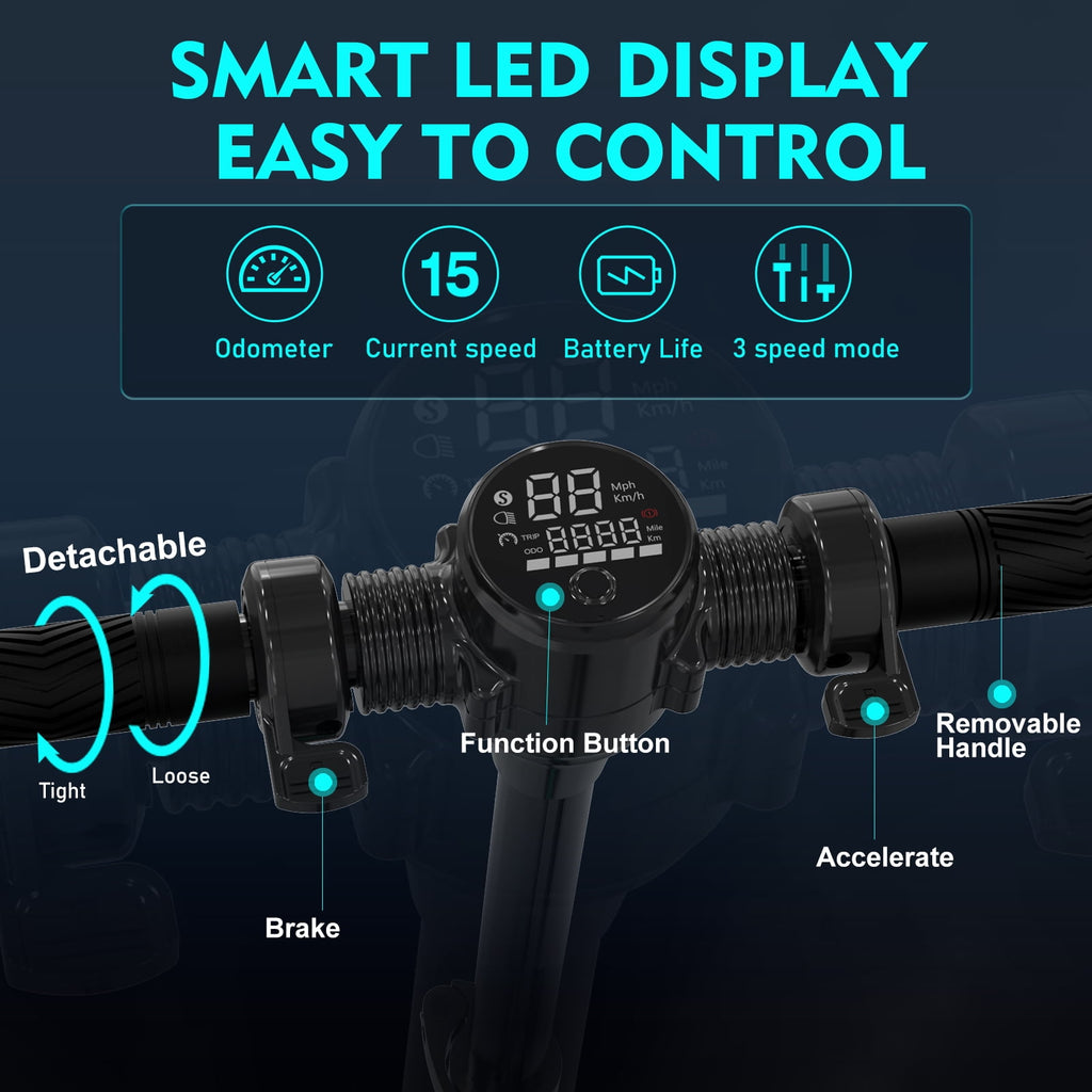 EVERCROSS E8 Electric Scooter - 8" Tires, 350W Motor up to 15 MPH & 12 Miles, 3 Speed Modes Foldable Commuter Electric Scooter
