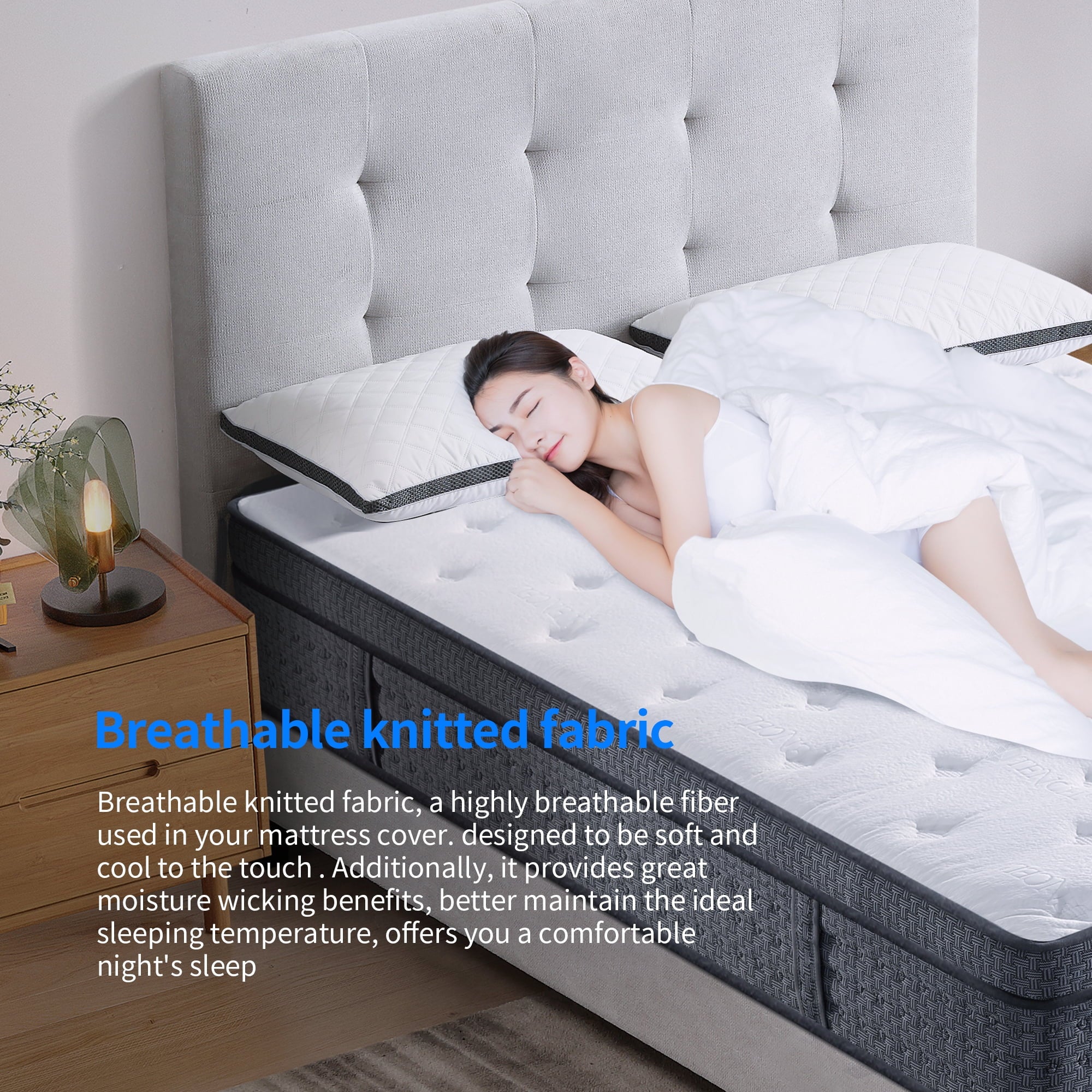 KOW Mattress 12 inch Full Size, Gel Memory Foam Hybrid Mattress in a Box, Cozy Sleep