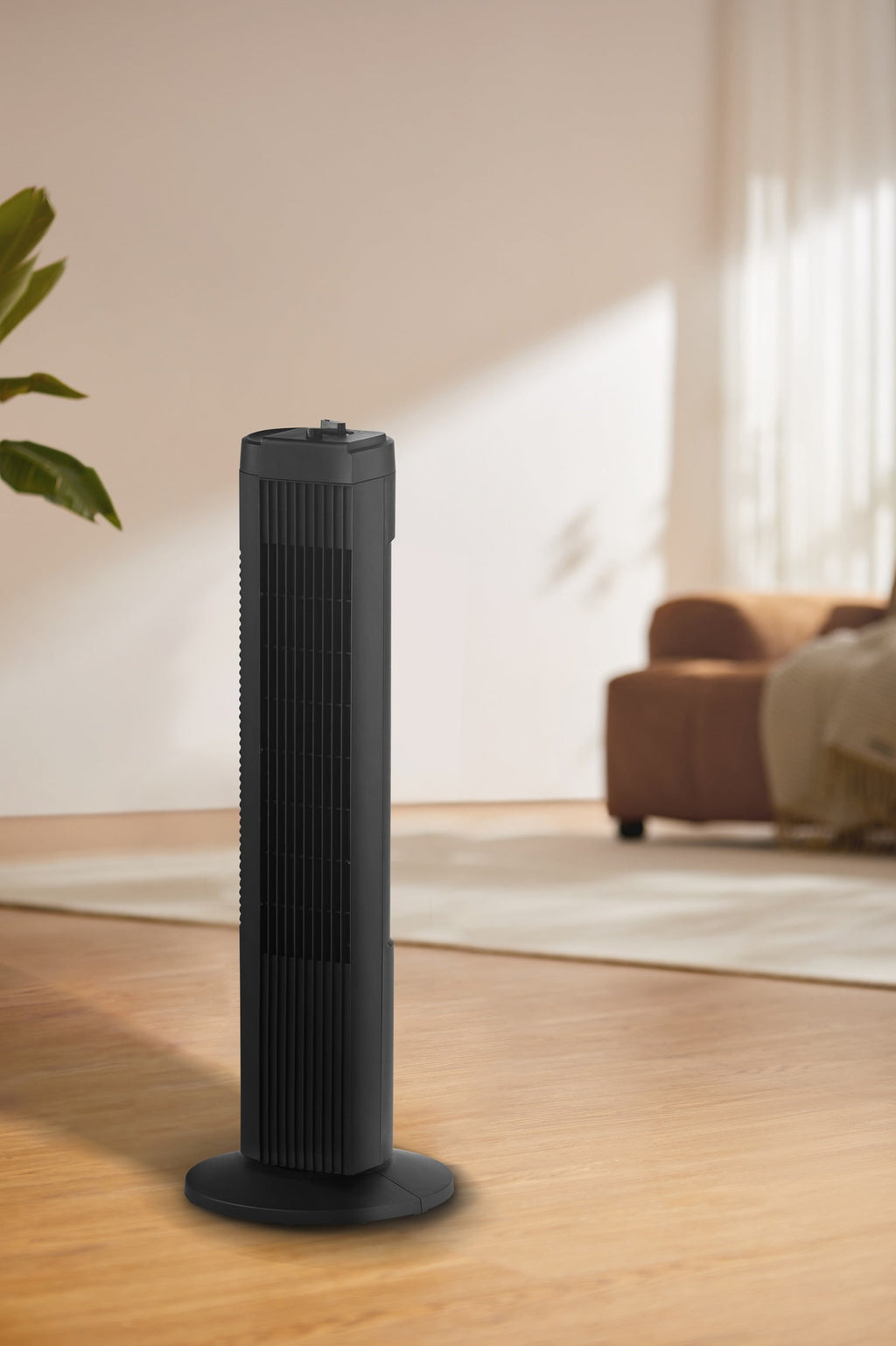 Mainstays 28" Tall, 3-Speed Oscillating Tower Fan, FZ10-19MB, New, Black