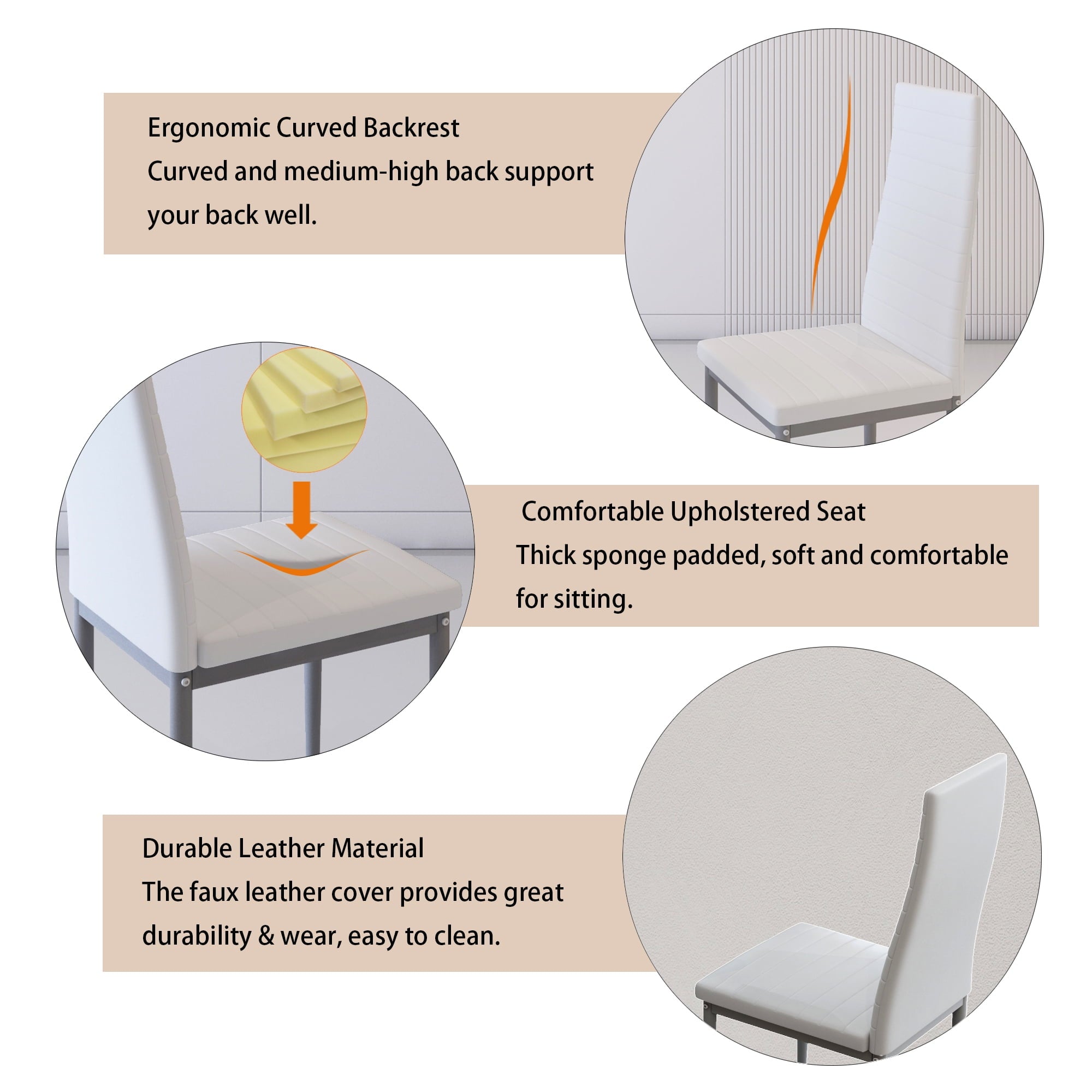 PAPROOS Dining Table Set for 4, Modern 5-Piece Kitchen Table Set with Faux Marble Top and Velvet Upholstery Chairs, Heavy Duty Dinette Sets for Breakfast Nook, Dining Room Table and Chairs, Gray