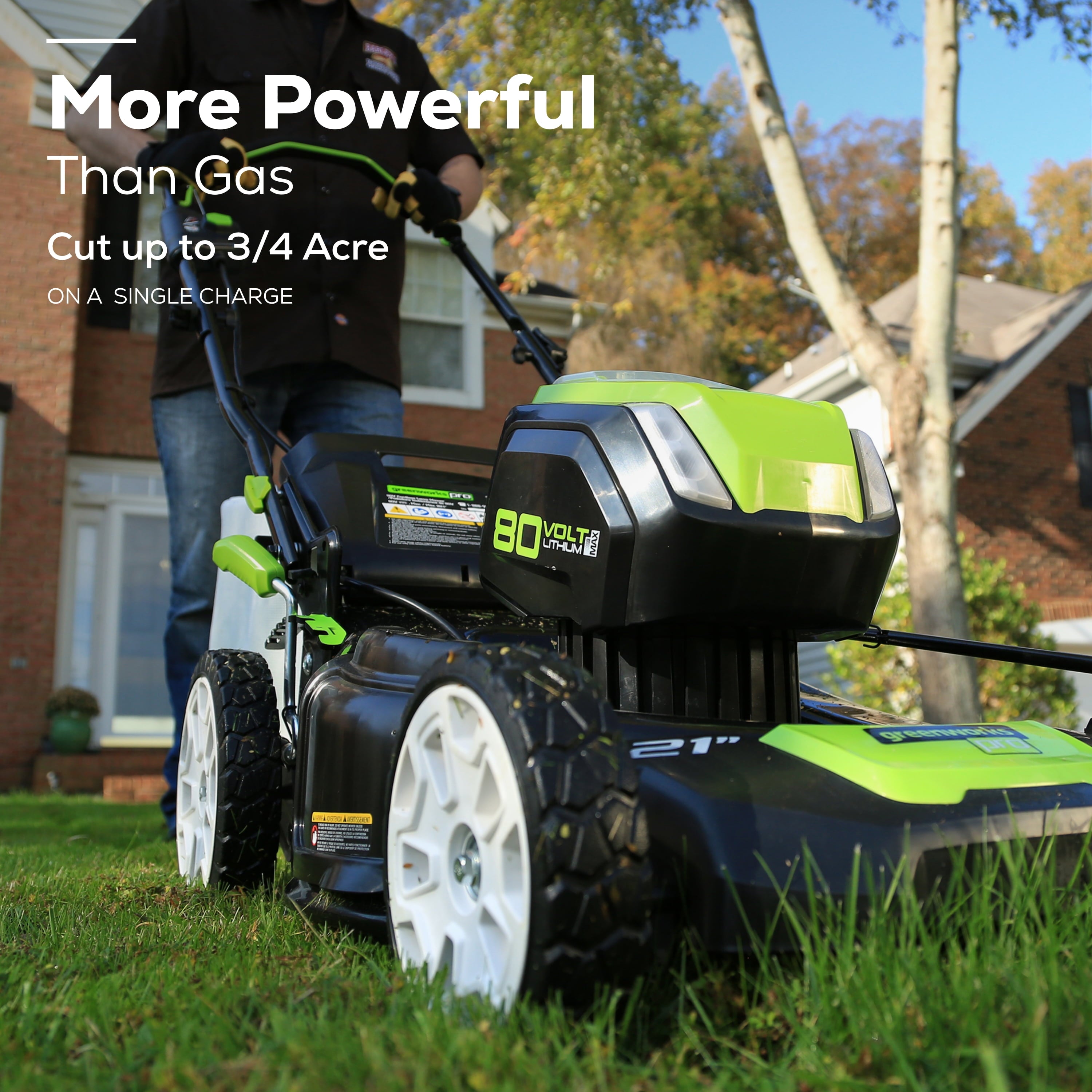 Greenworks 80V 21" Self Propelled Mower 5Ah Battery & Charger 2502402NV