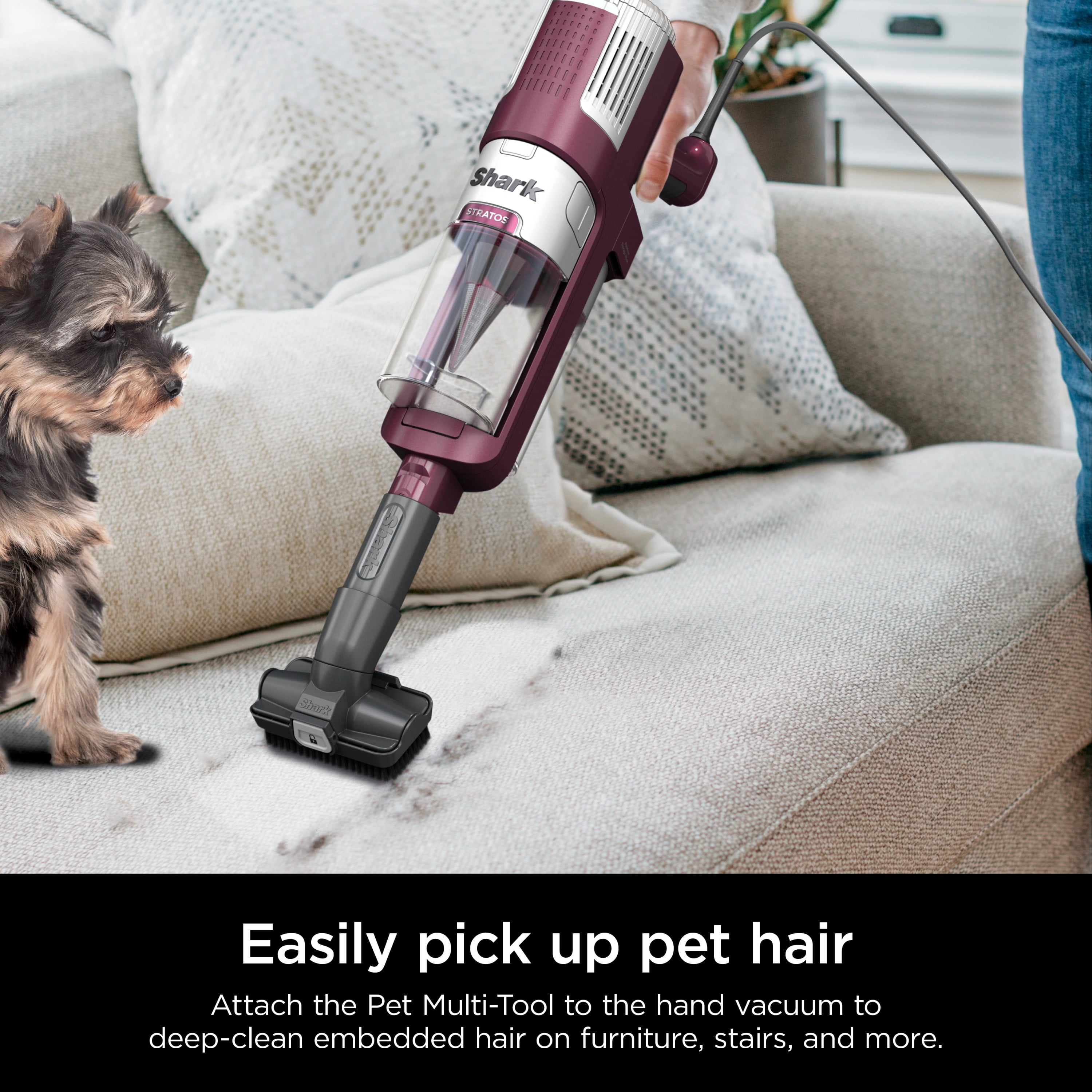 Shark Stratos™ UltraLight™ Corded Stick Vacuum with DuoClean® PowerFins™ HairPro™, Self-Cleaning Brushroll, and Odor Neutralizer Technology, HZ3000