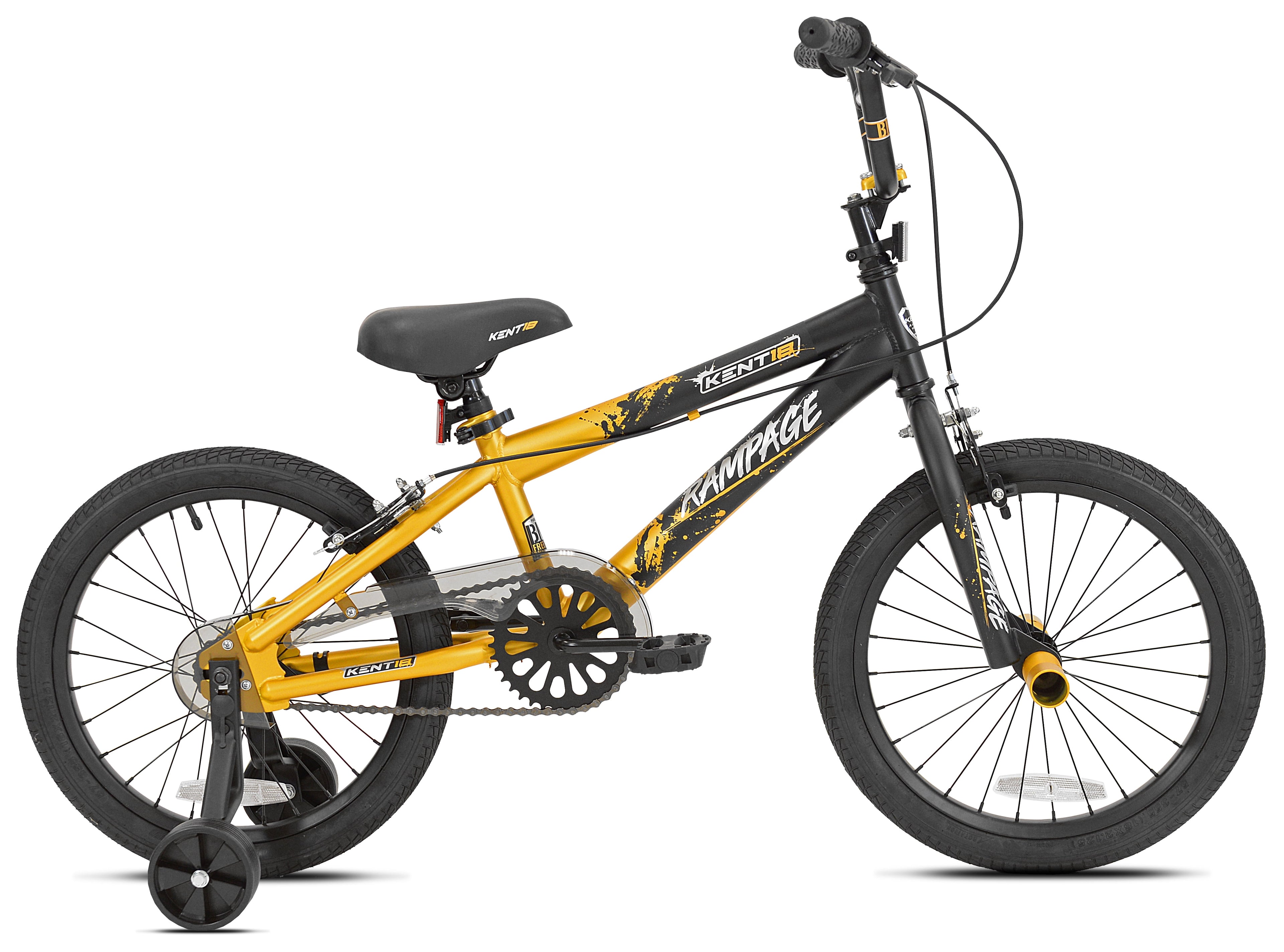 Kent Bicycle 18 In. Rampage Boy's Bike, Gold and Black