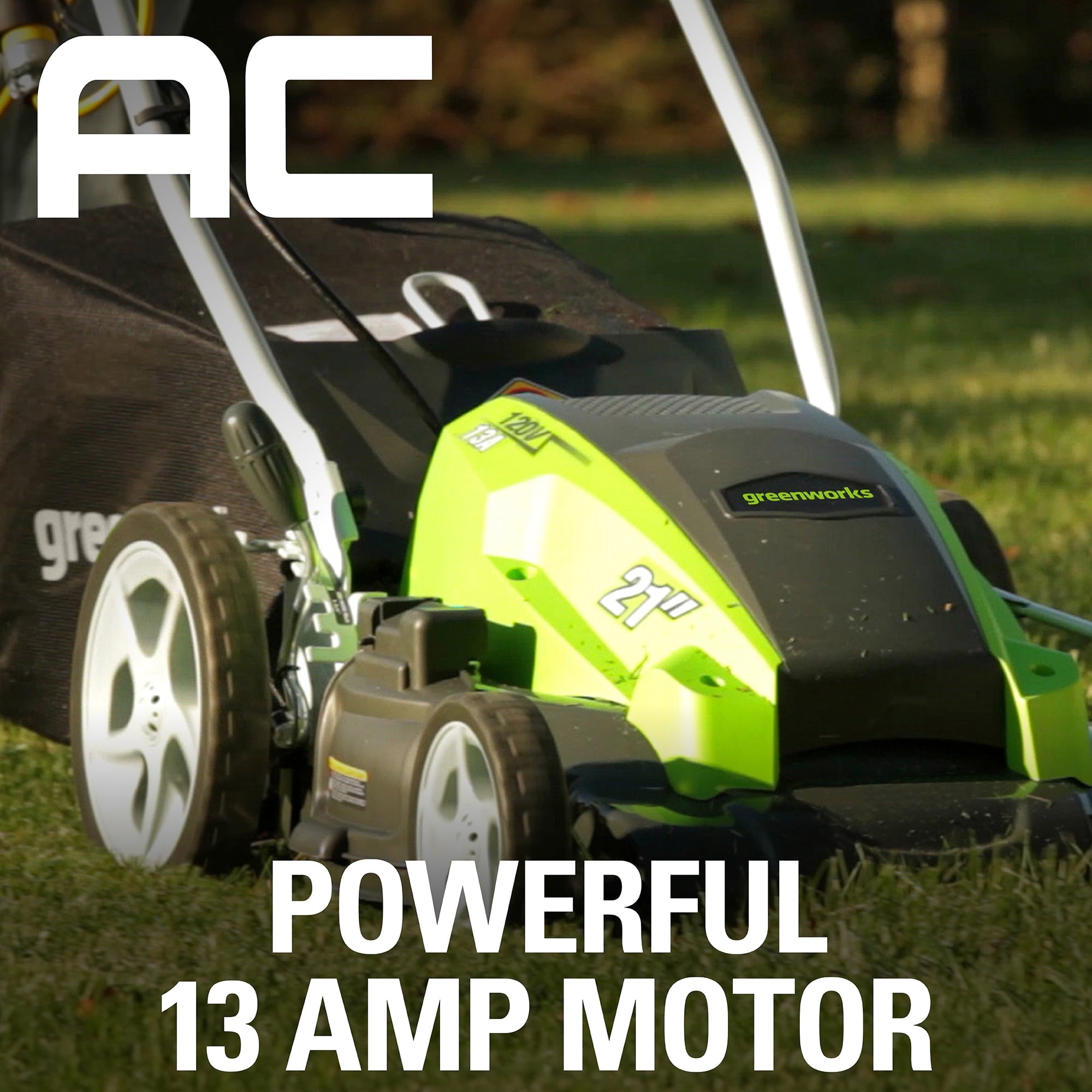 Greenworks 13 Amp 21" Corded Electric Walk-Behind Push Lawn Mower 25112