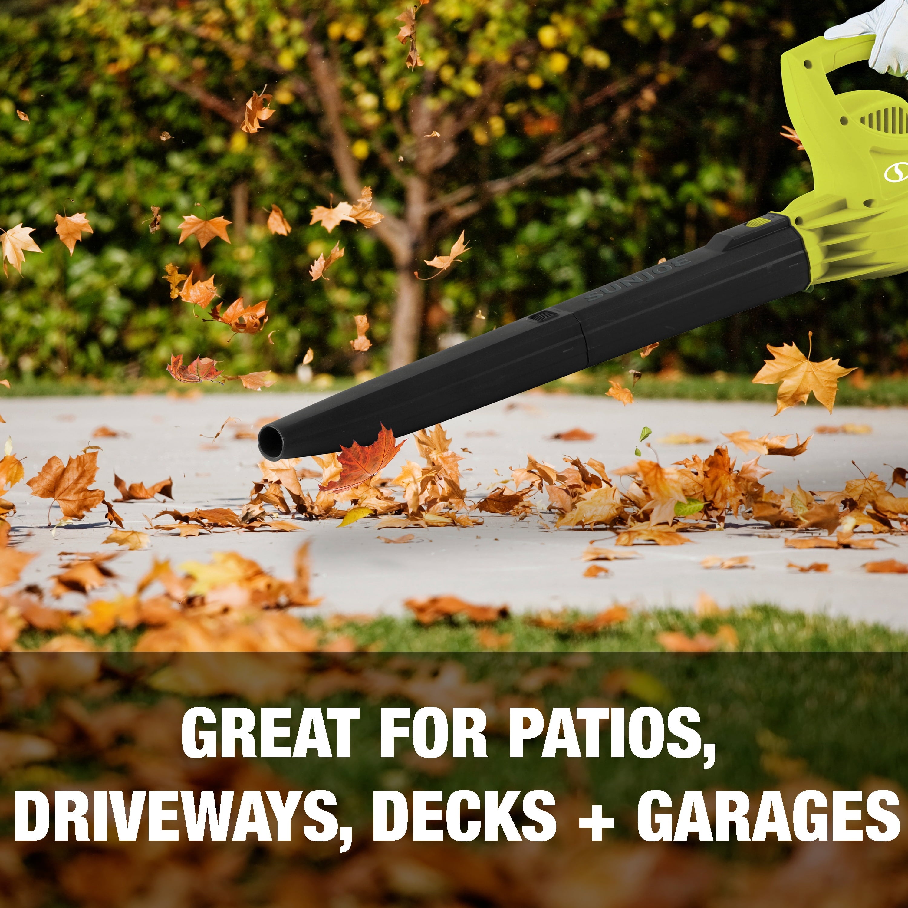 Sun Joe All-Purpose Electric Leaf Blower, 6-Amp, 155-mph, 260-CFM - Green