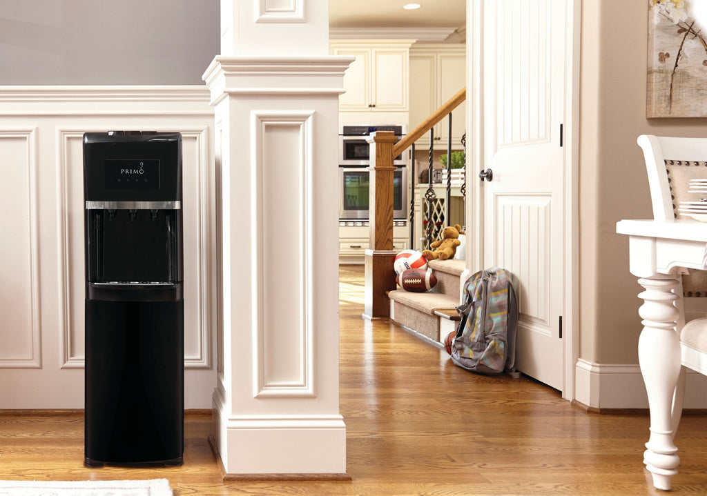 Primo Deluxe Water Dispenser Bottom Loading, Hot/Cold/Room Temp, Black