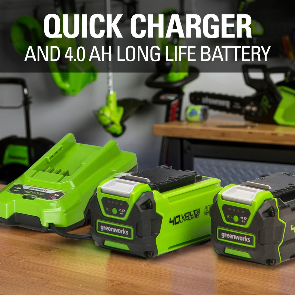 Greenworks 40V 19" Brushless Walk-Behind Lawn Mower with 4.0 Ah Battery & Charger 2524902