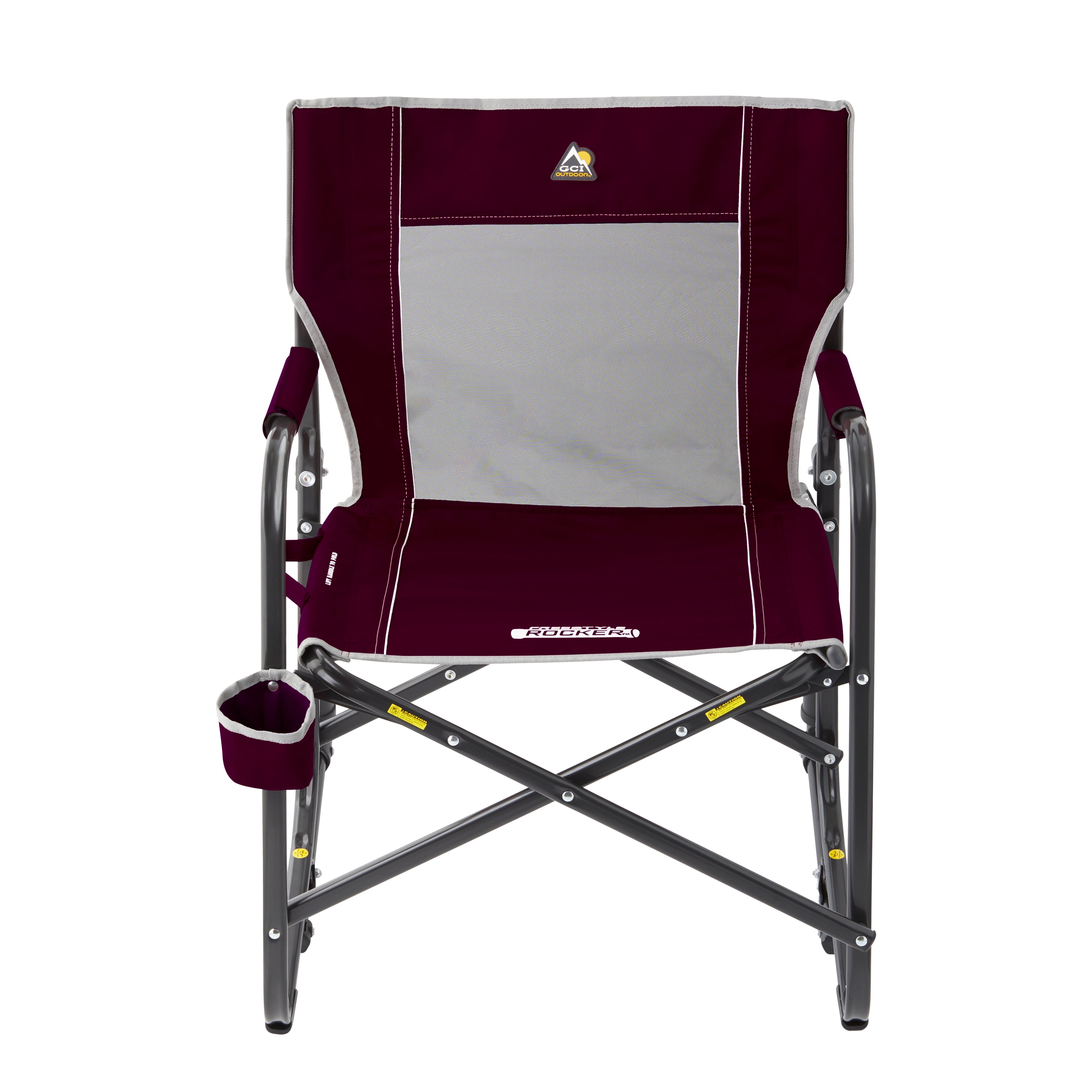 GCI Outdoor Freestyle Rocker Foldable Rocking Camp Chair, Cinnamon