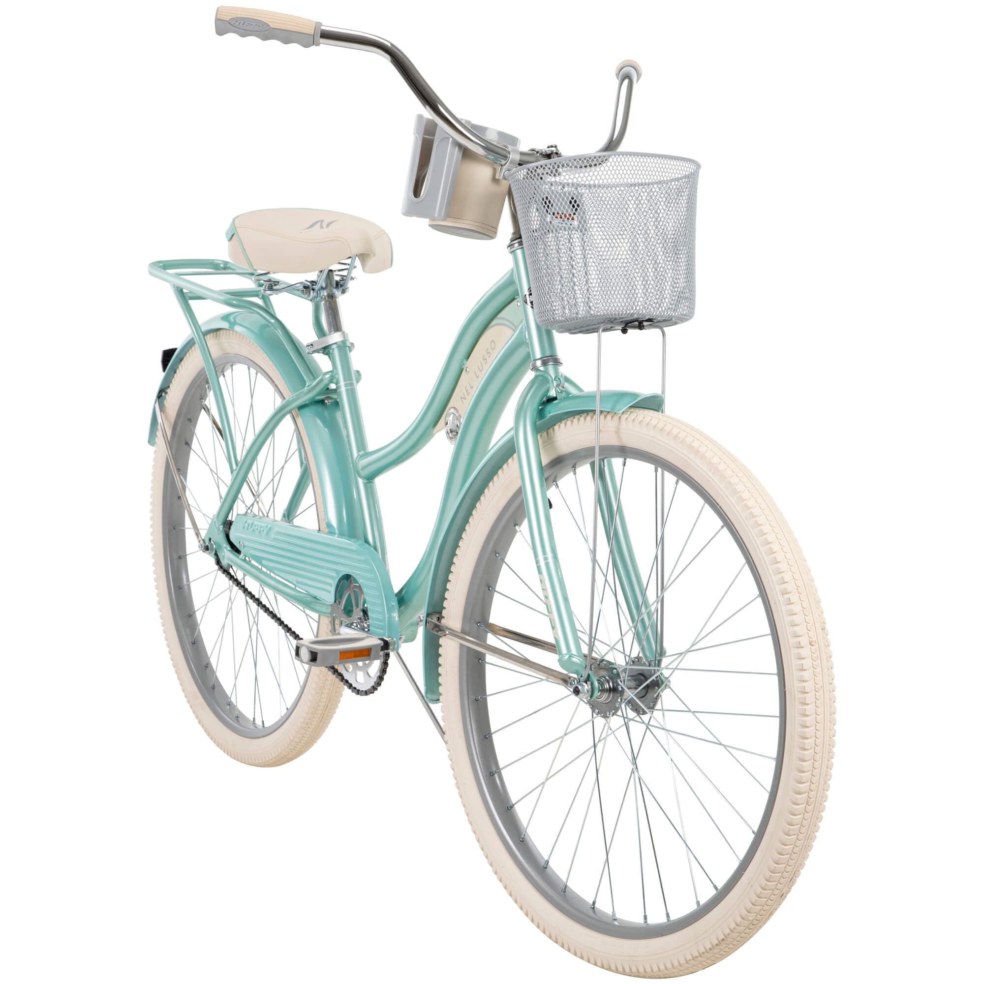 Huffy 26" Nel Lusso Classic Cruiser Bike with Perfect Fit Frame, Women's, Ages 13" Years, Light Blue