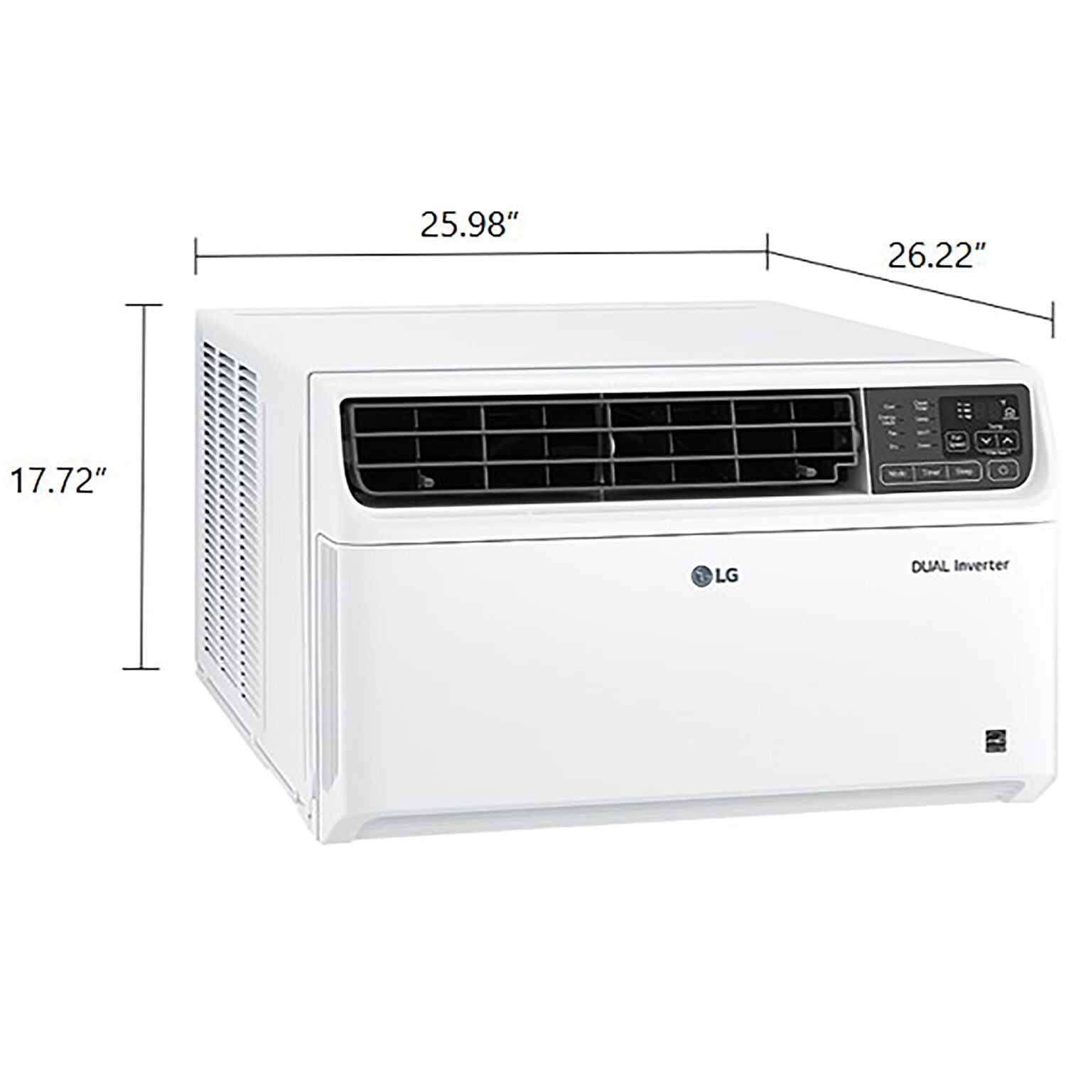 LG Energy Star 9,500 BTU 115V Dual Inverter Window Air Conditioner with Wi-Fi Control