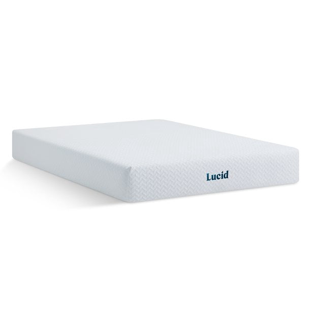 Lucid Refresh 10" Dual-Layered Gel Memory Foam Mattress, Firm, Queen