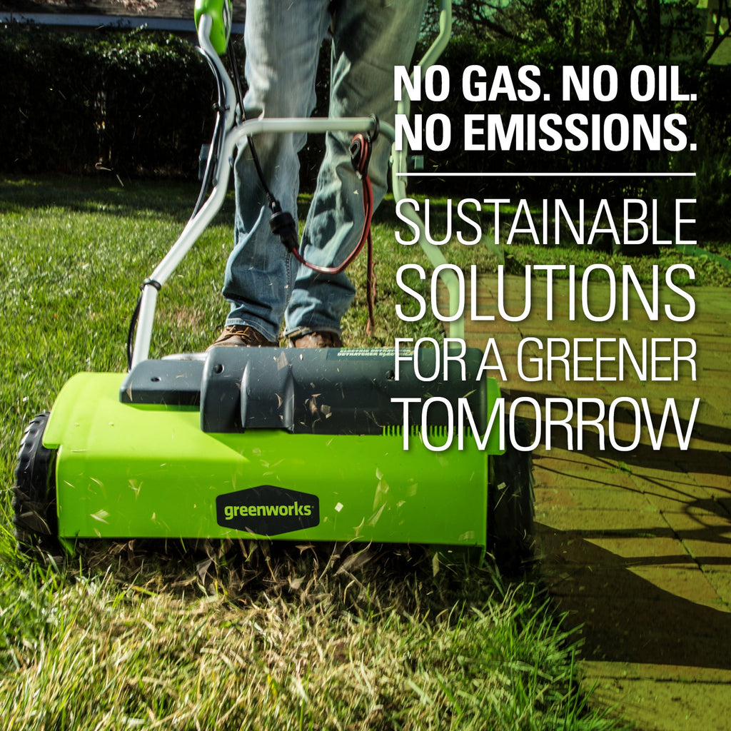 Greenworks 10 Amp 14" Corded Electric Dethatcher 27022
