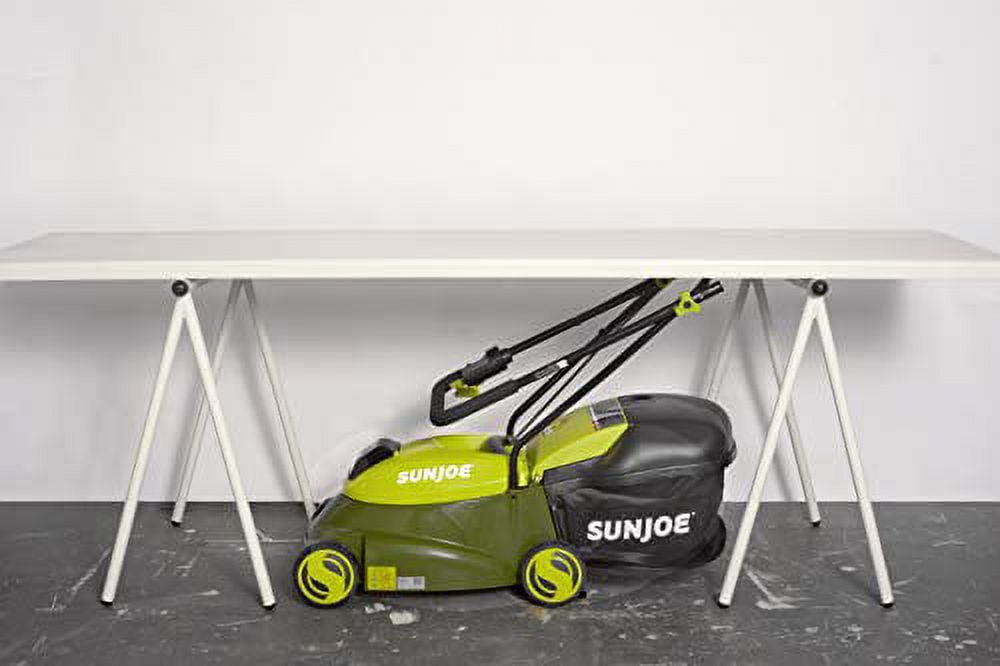 Sun Joe 28V Cordless 14" Brushless Push Lawn Mower, 3-Position, 4.0-Ah