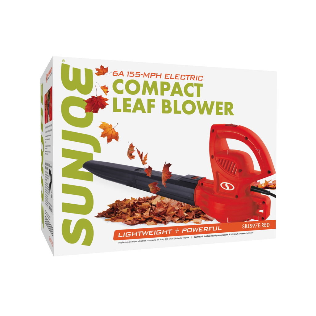 Sun Joe All-Purpose Electric Leaf Blower, 6-Amp, 155-mph, 260-CFM - Green